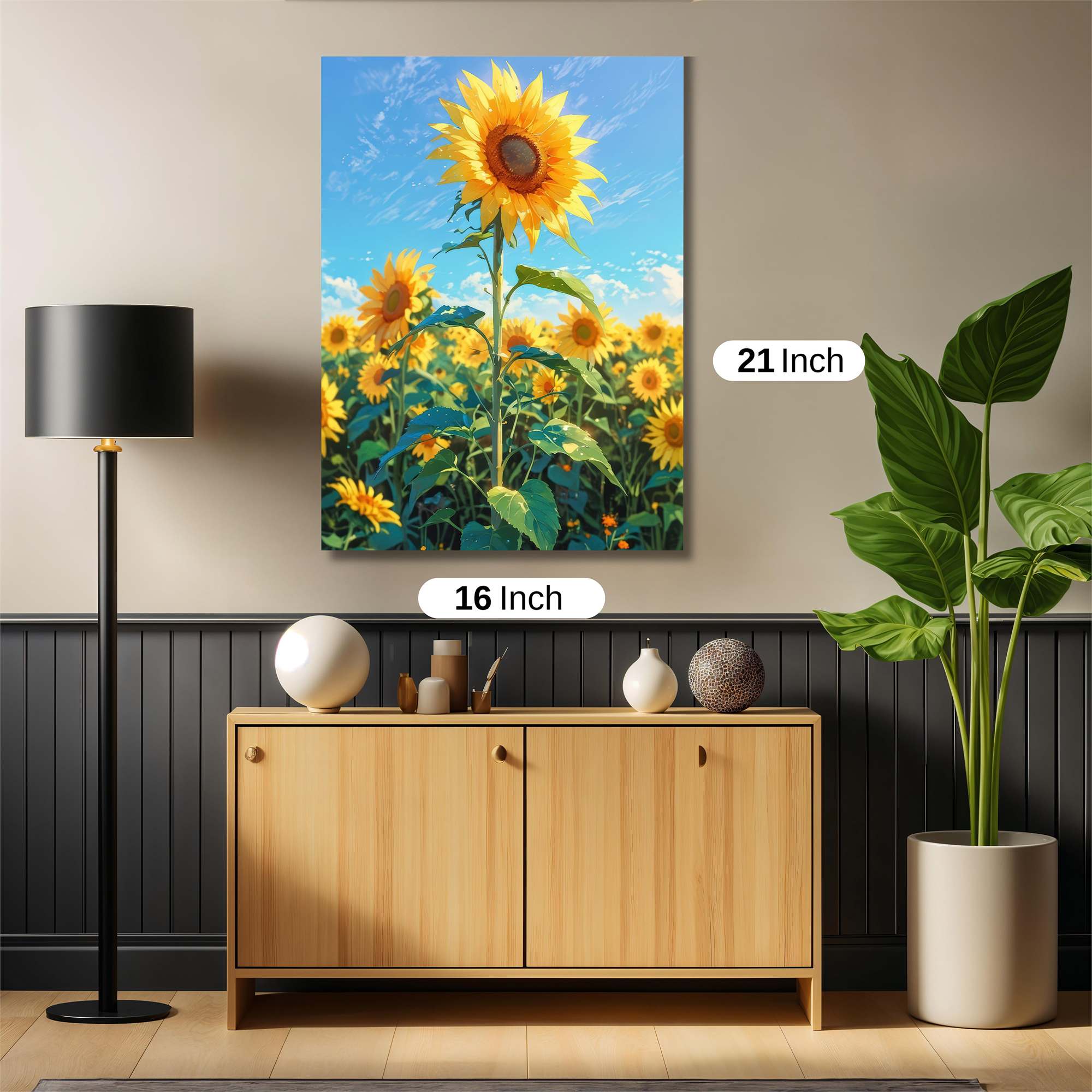 Sunflower Serenity Safe Wall Magnetic / M