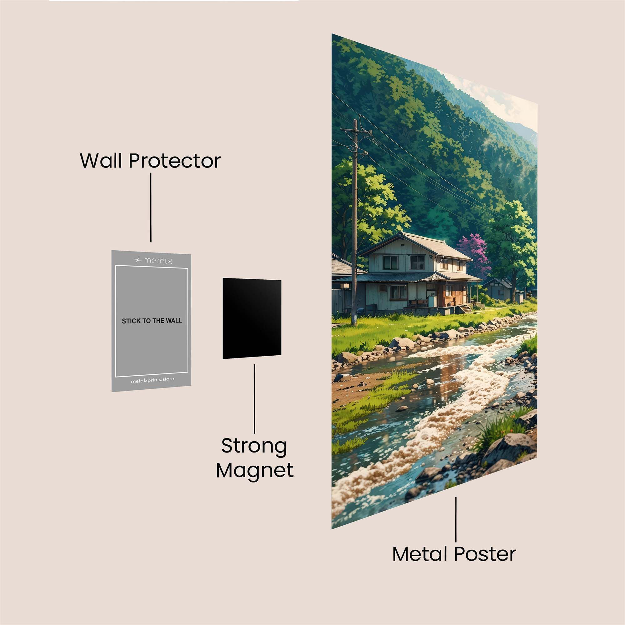 Mountain Serenity Safe Wall Magnetic / M