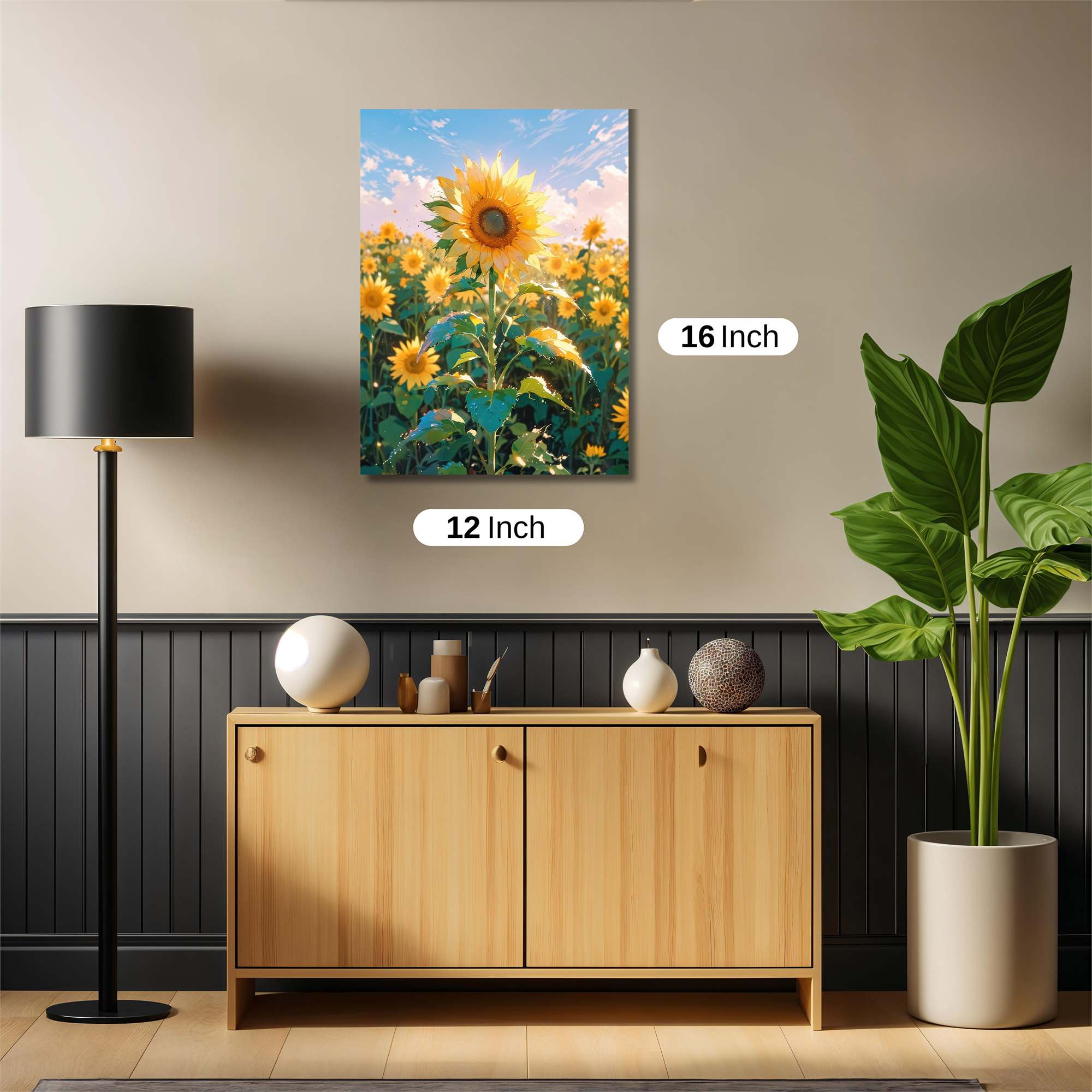 Sunflower Serenity Safe Wall Magnetic / M