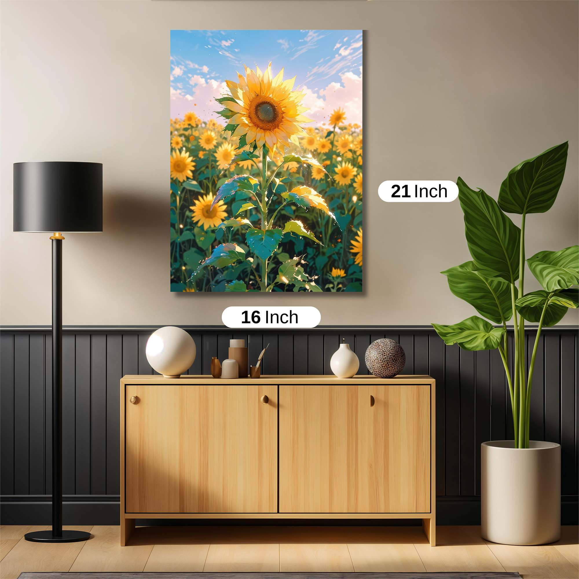 Sunflower Serenity Safe Wall Magnetic / M