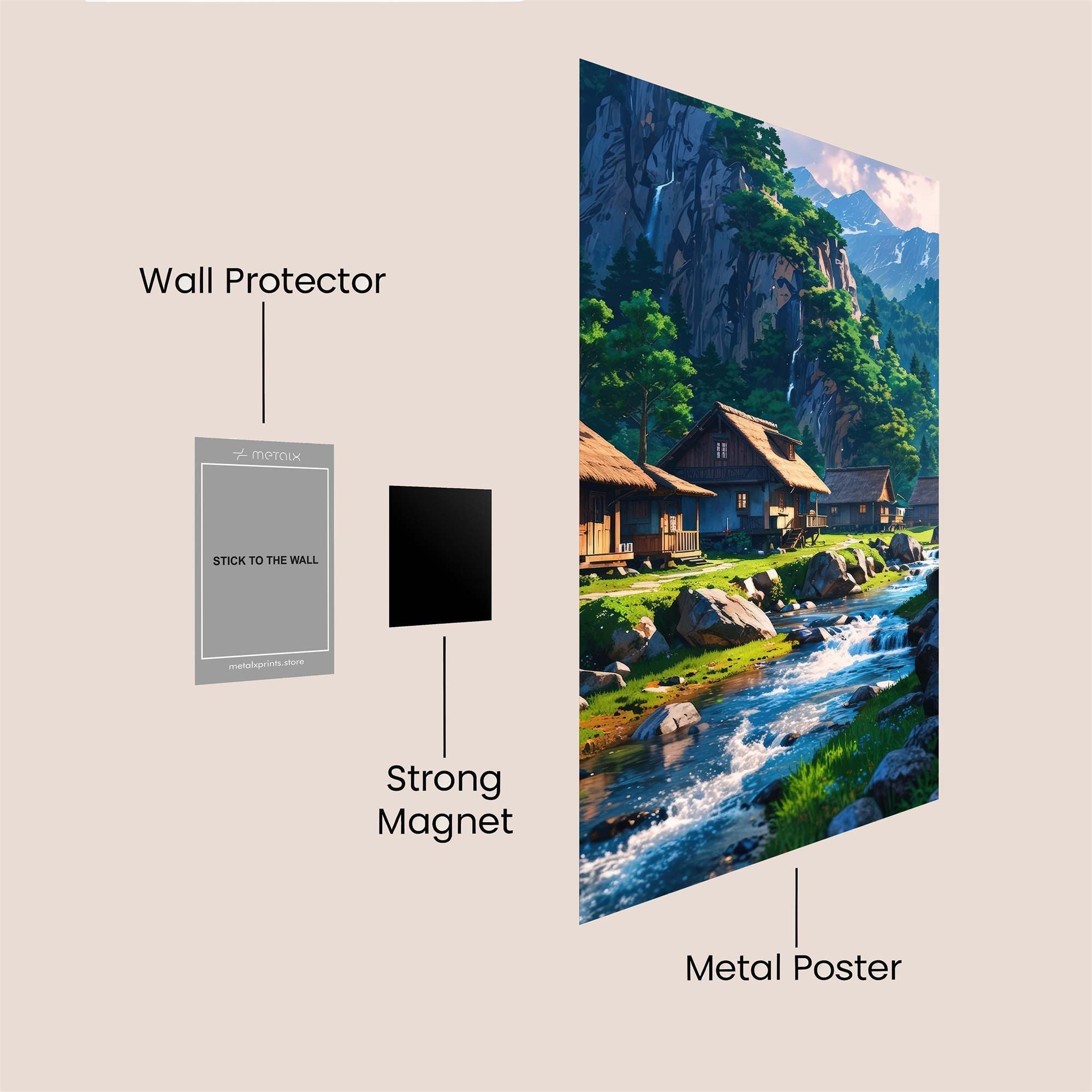 Mountain Serenity Safe Wall Magnetic / M