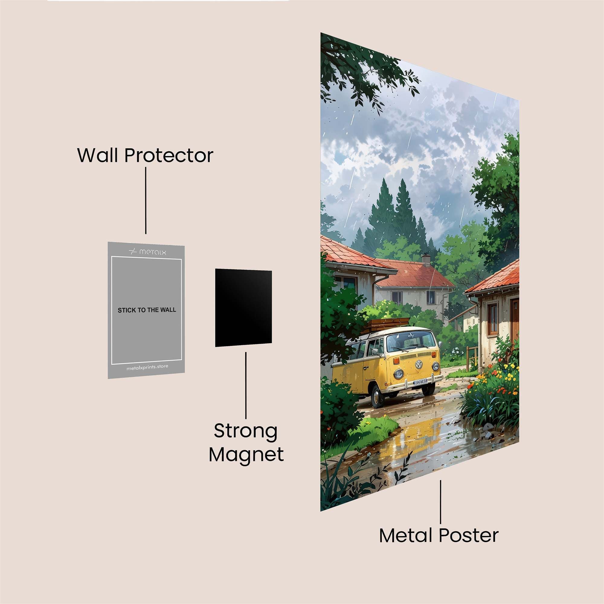 Rainy Adventure Safe Wall Magnetic / M