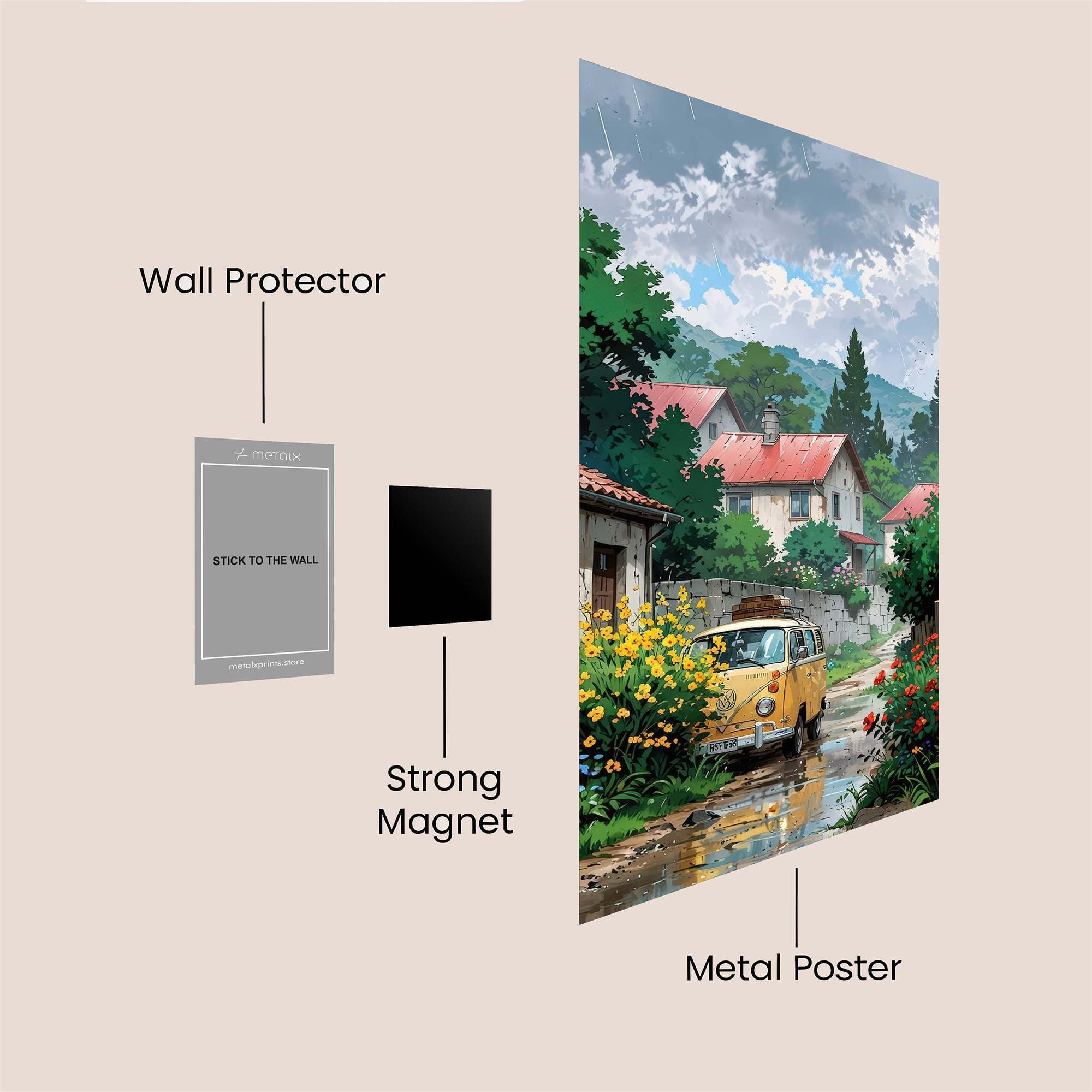 Countryside Serenity Safe Wall Magnetic / M