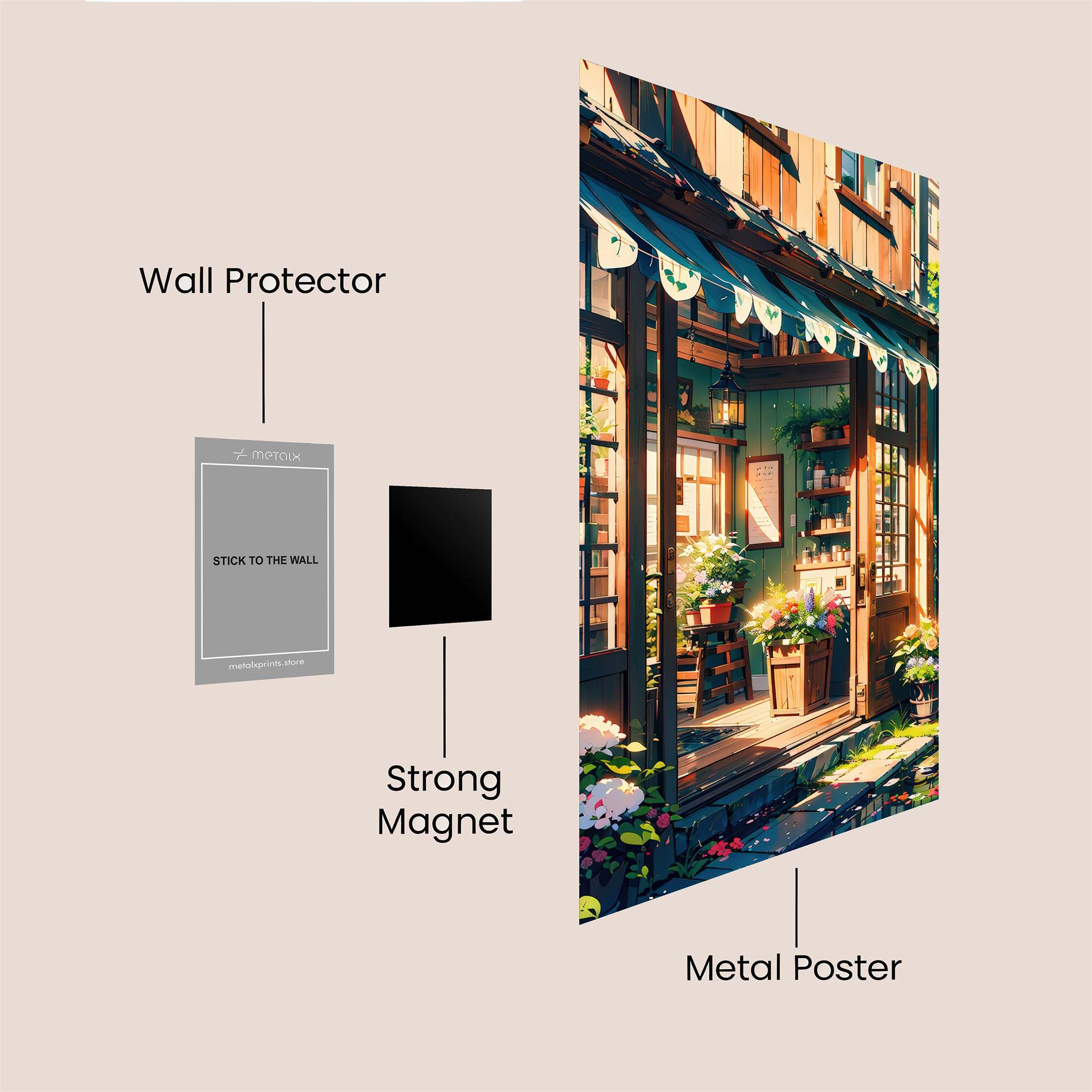 Floral Haven Safe Wall Magnetic / M