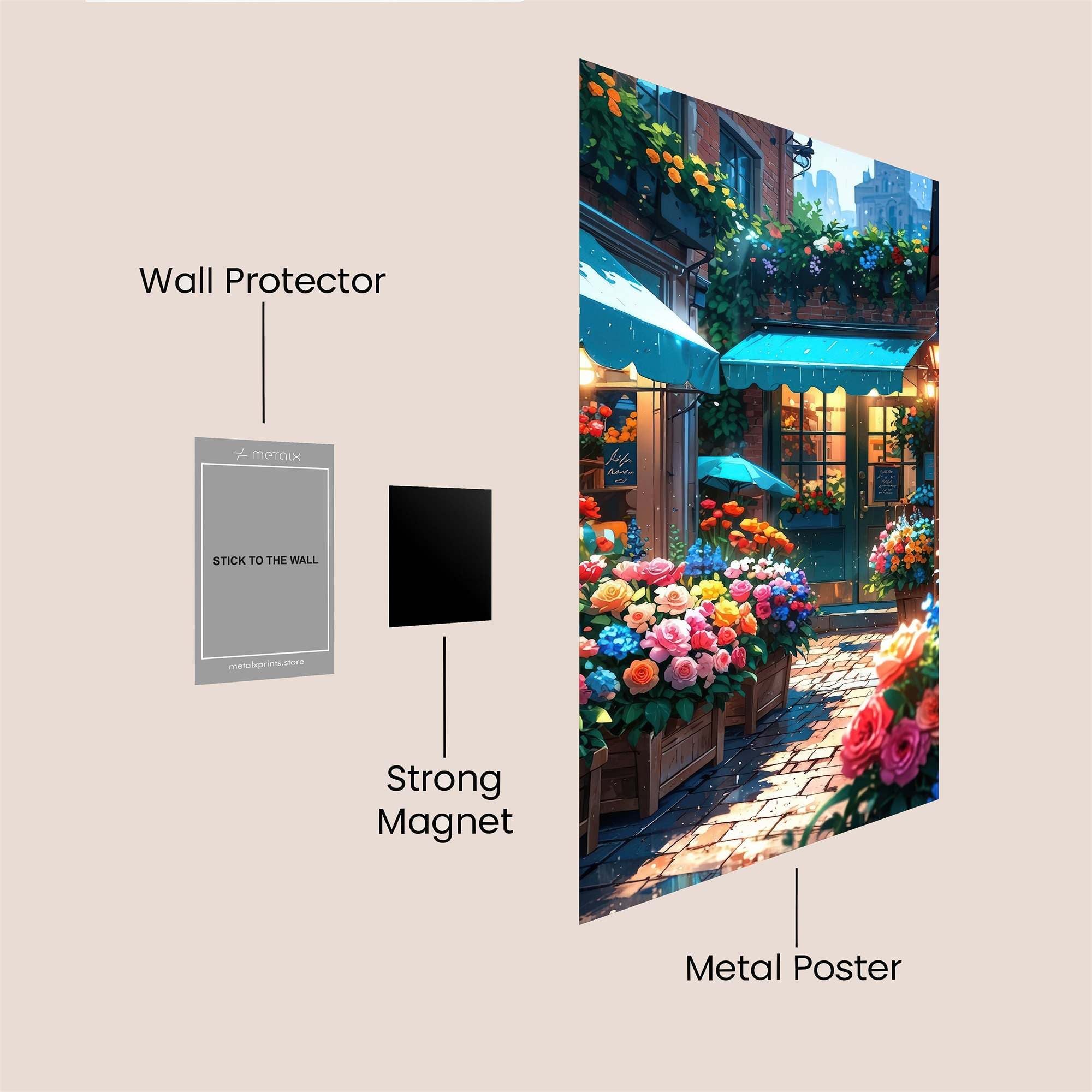 Floral Haven Safe Wall Magnetic / M