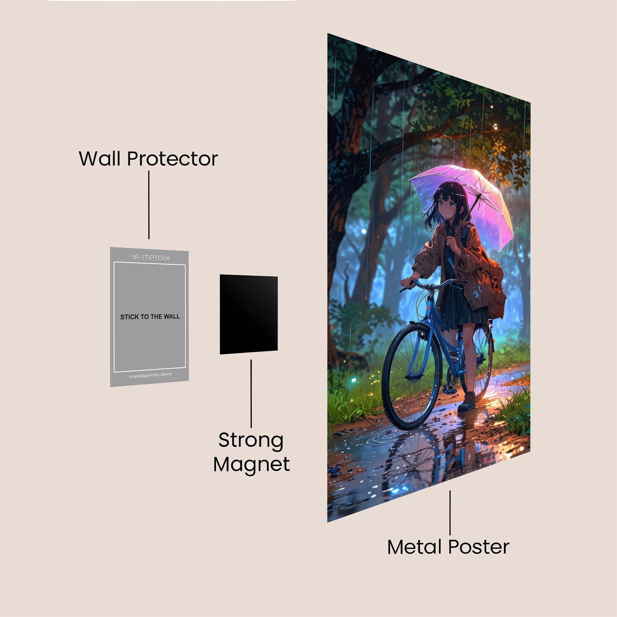 Rain Serenade Safe Wall Magnetic / M