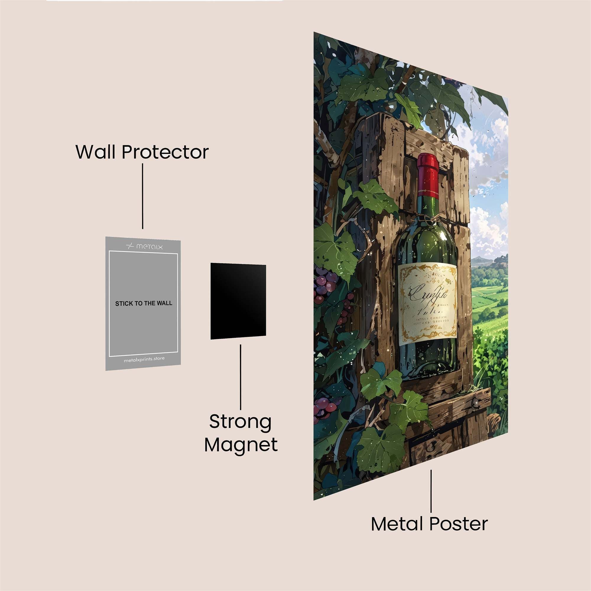 Vineyard Bliss Safe Wall Magnetic / M