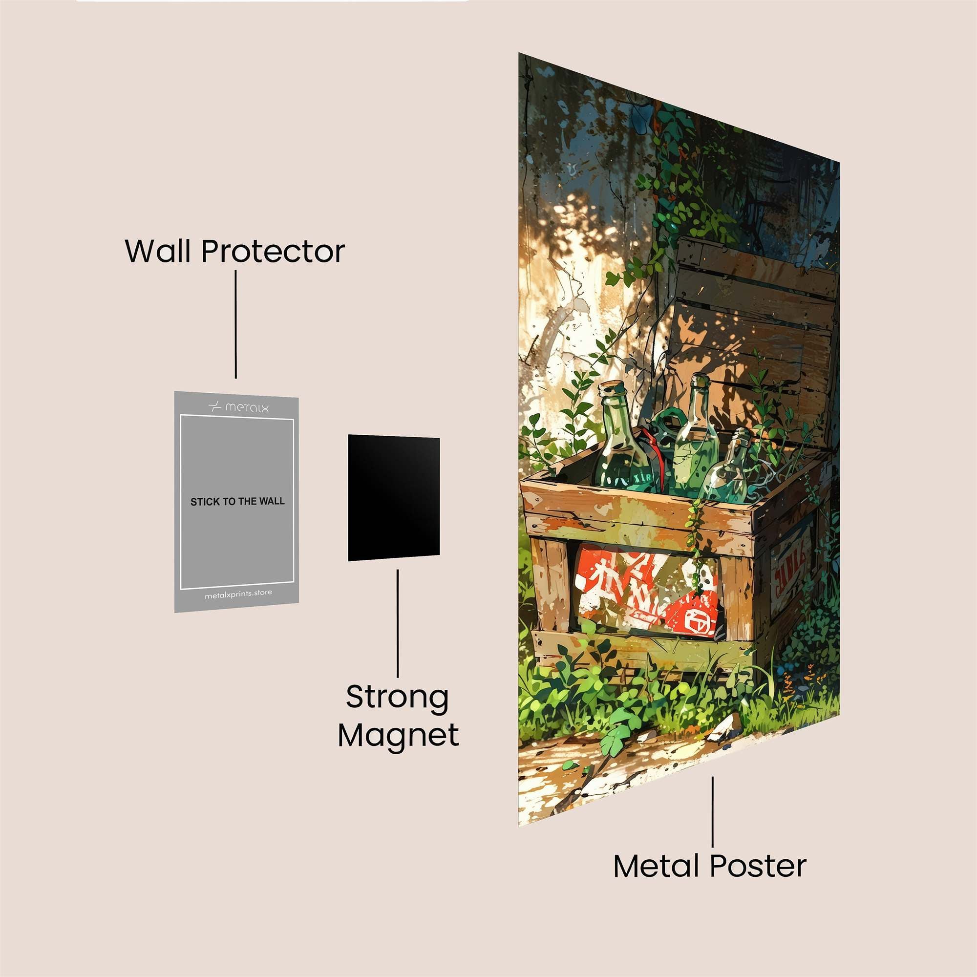 Bottle Serenity Safe Wall Magnetic / M