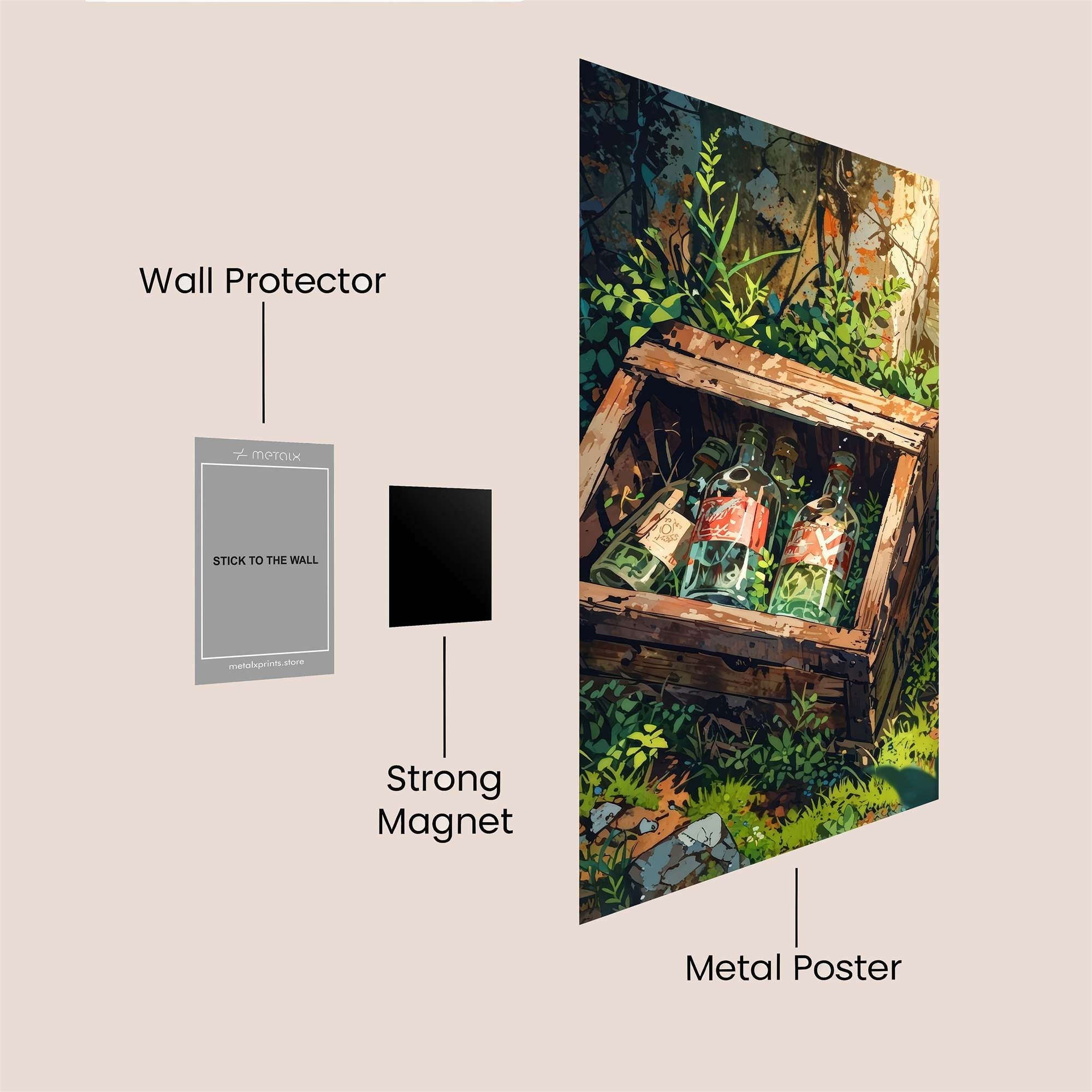 Bottled Serenity Safe Wall Magnetic / M