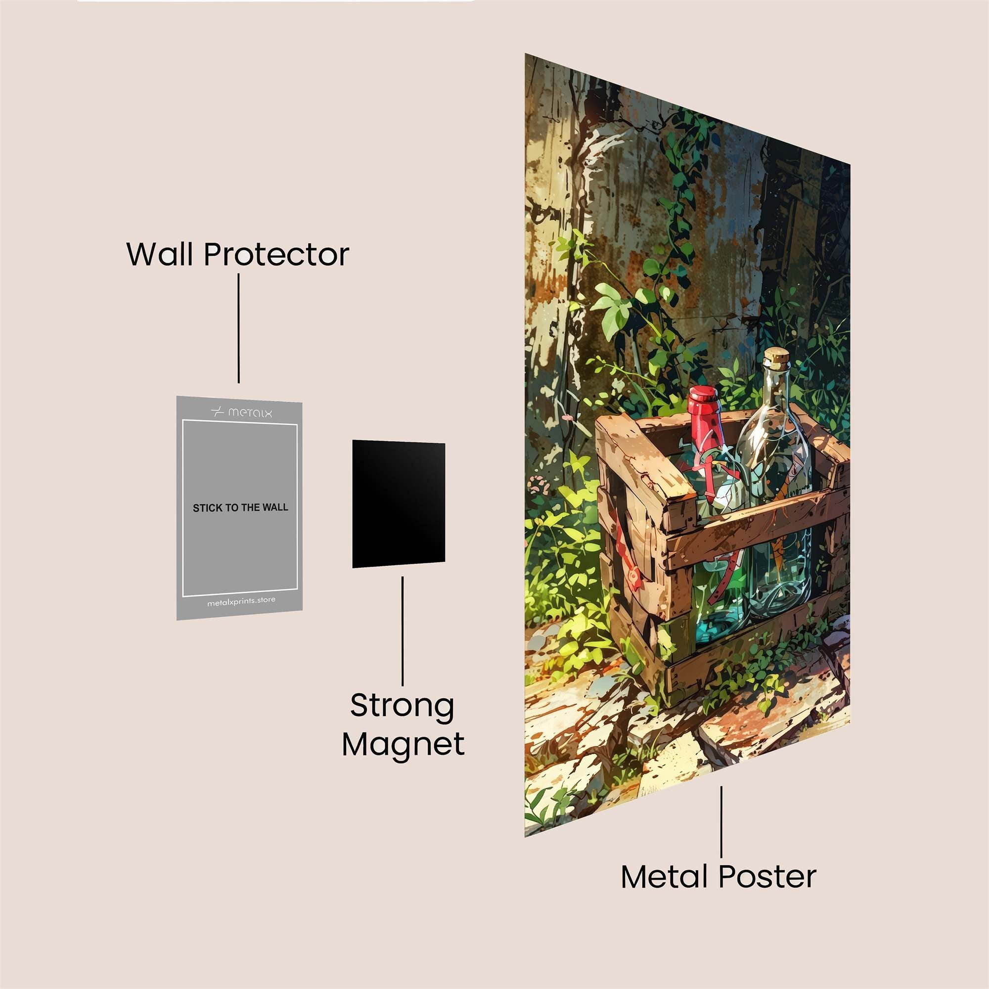 Bottles Whisper Safe Wall Magnetic / M