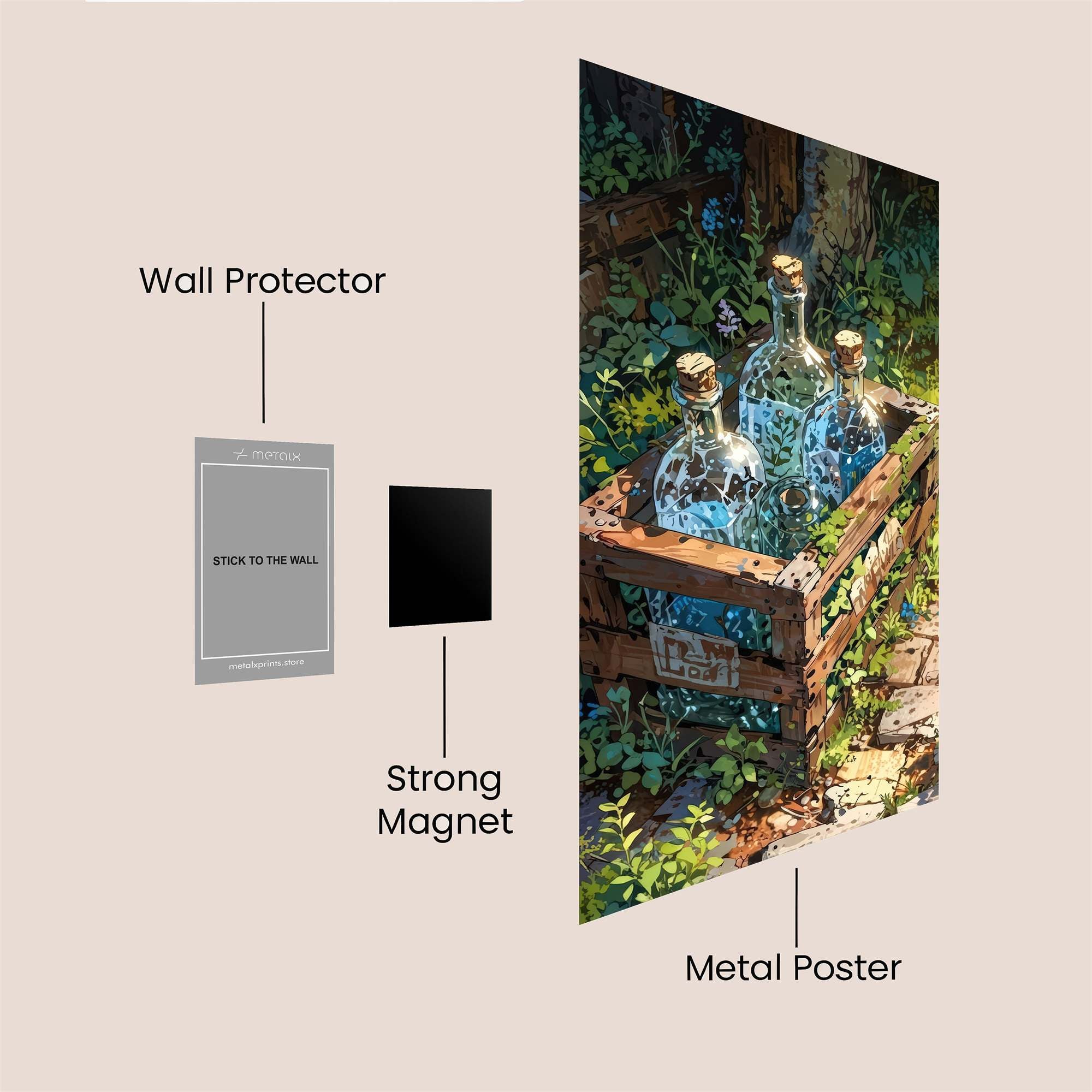 Bottled Serenity Safe Wall Magnetic / M