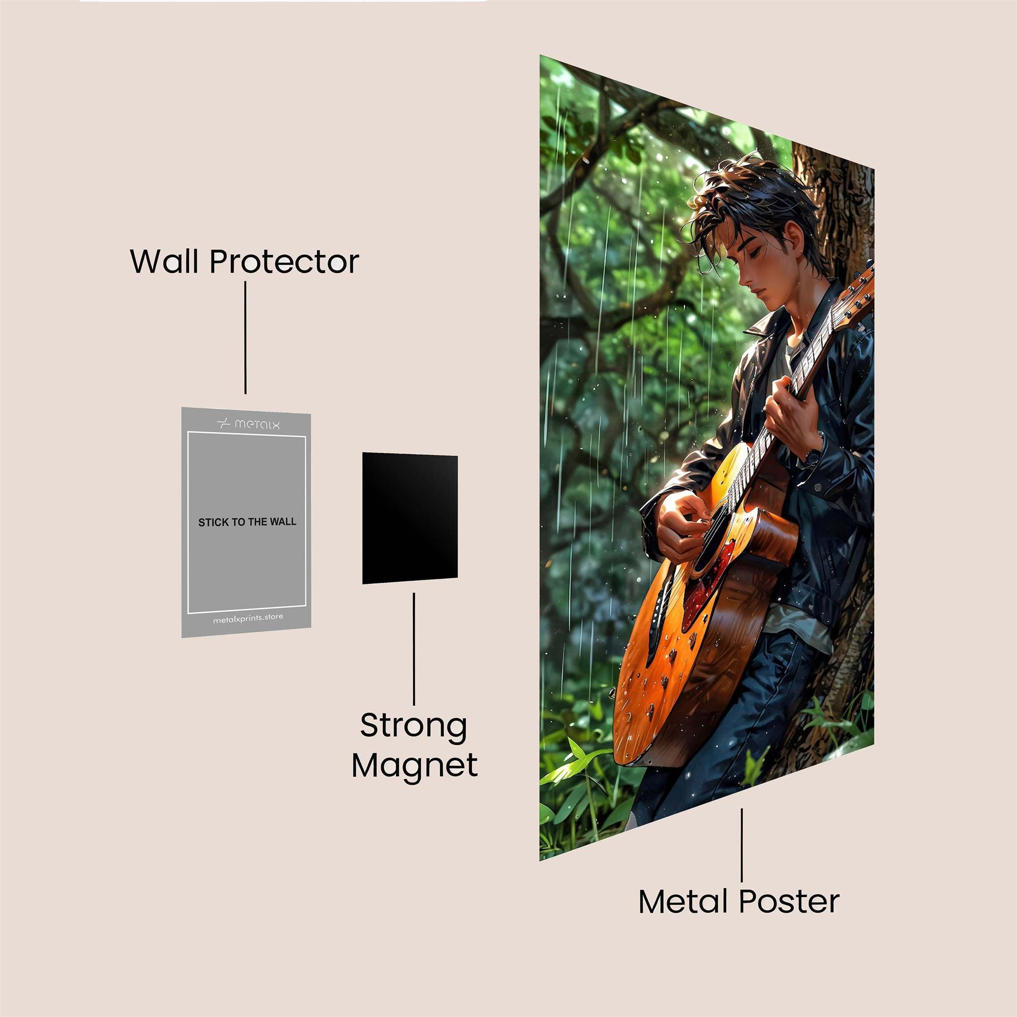 Guitarist Serene Safe Wall Magnetic / M