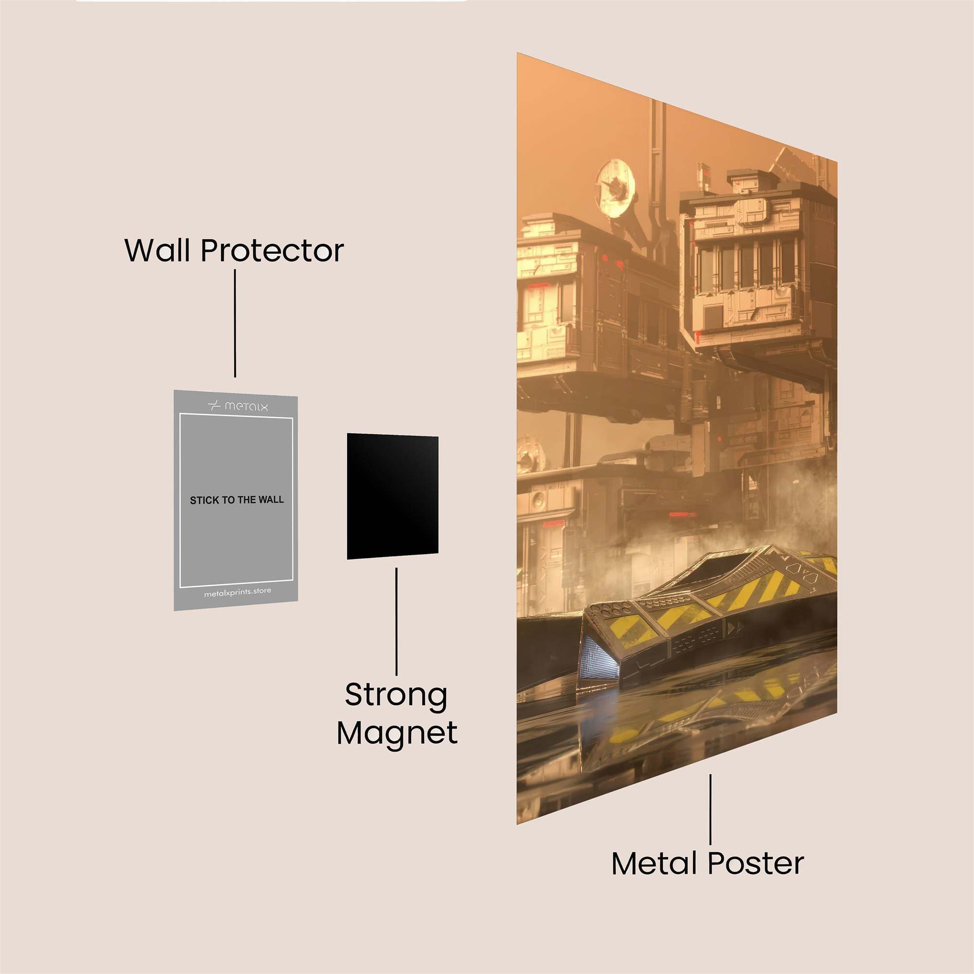 Neon Dystopia Safe Wall Magnetic / M