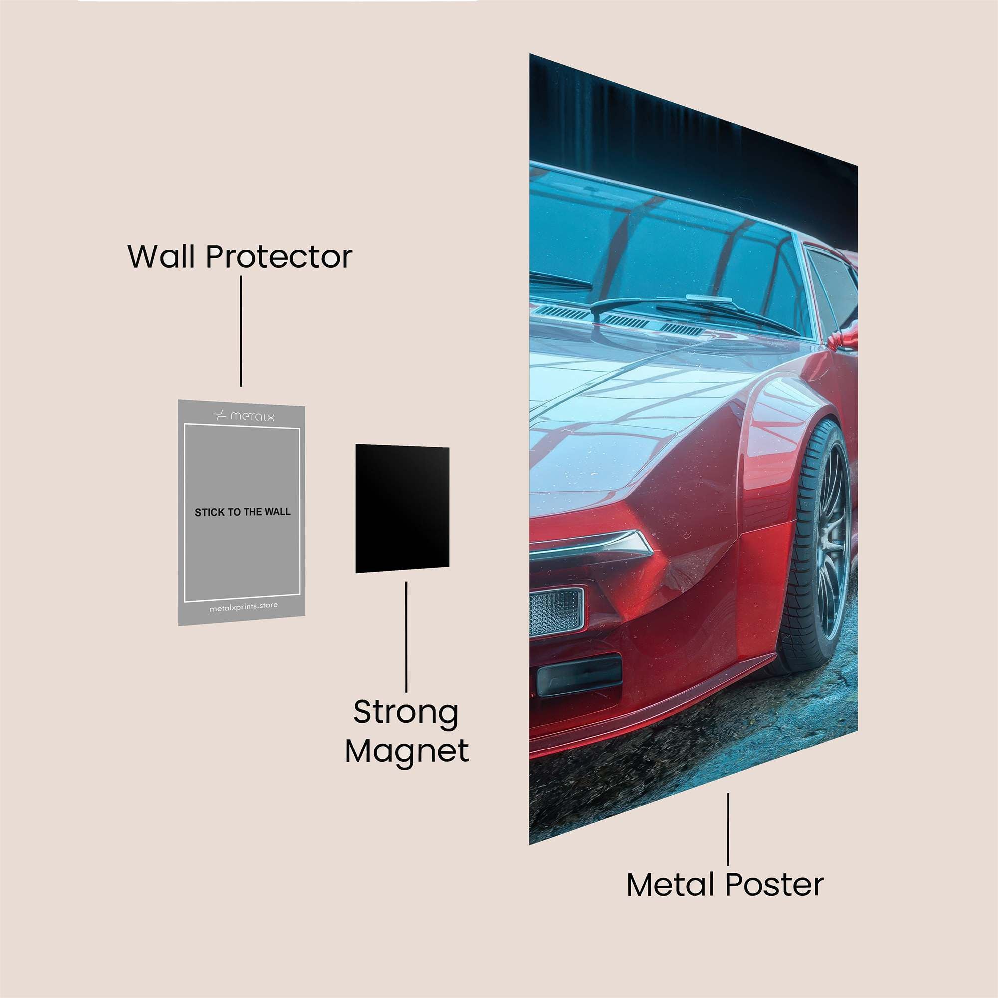 Neon Descent Safe Wall Magnetic / M