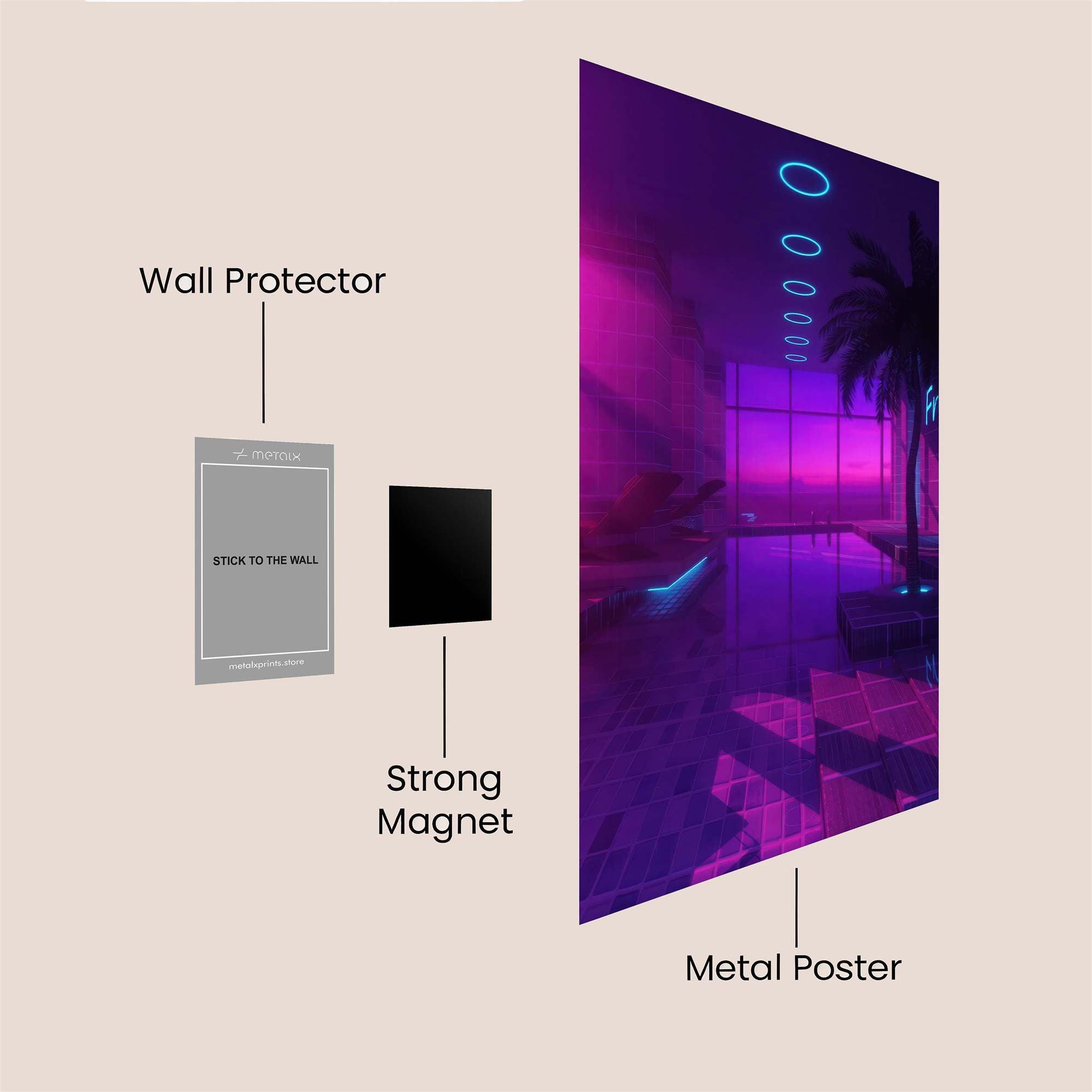 Neon Oasis Safe Wall Magnetic / M