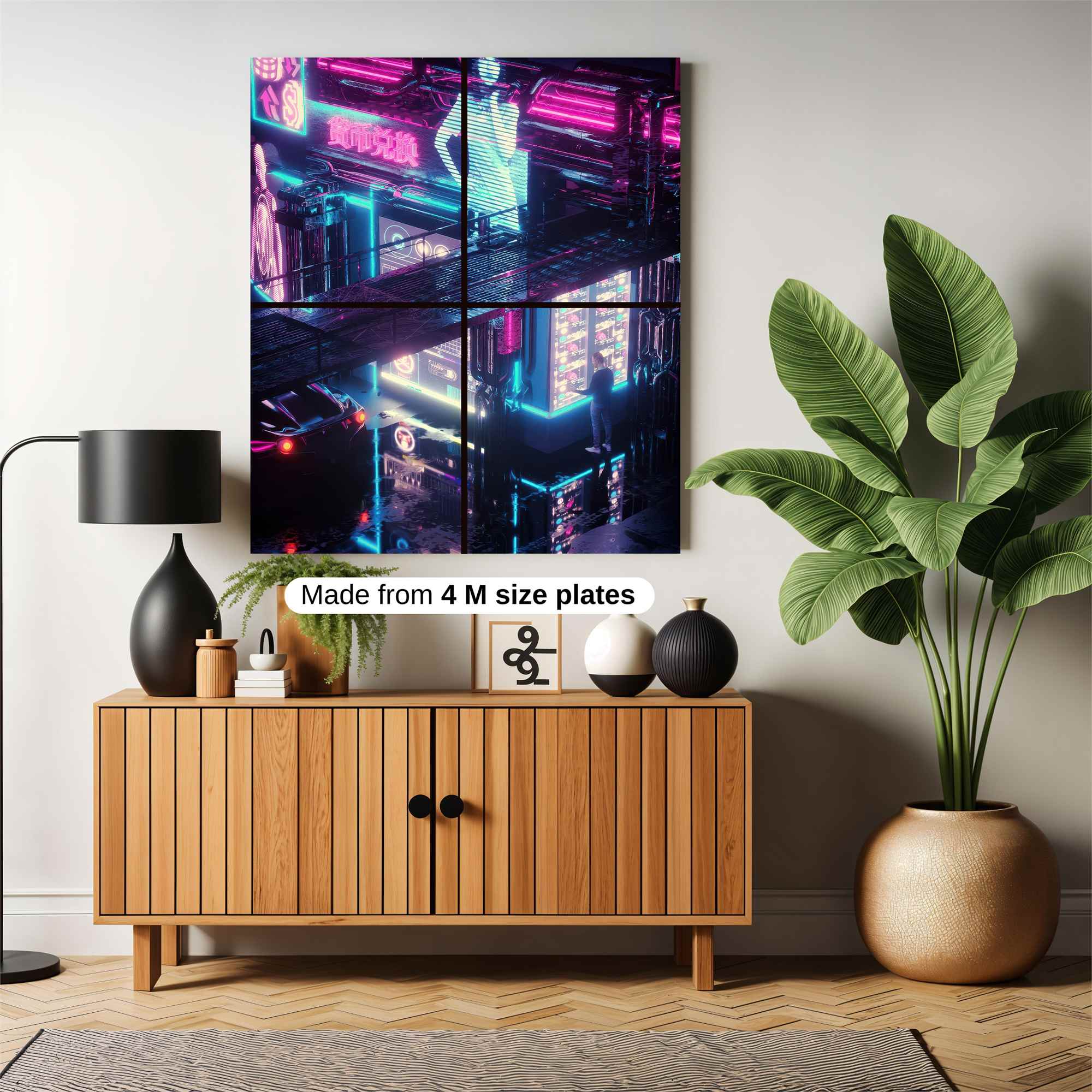 Neon Dreamscape Safe Wall Magnetic / M