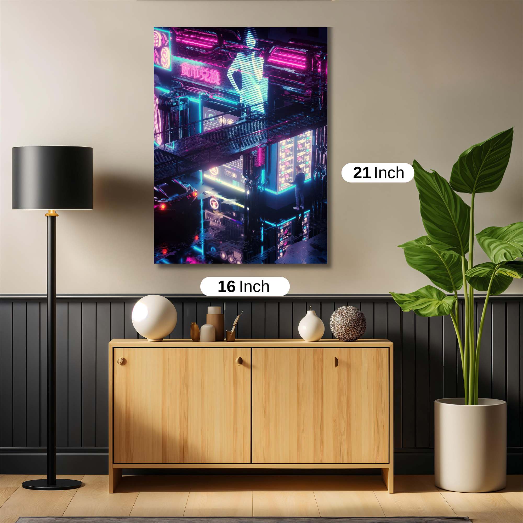 Neon Dreamscape Safe Wall Magnetic / M