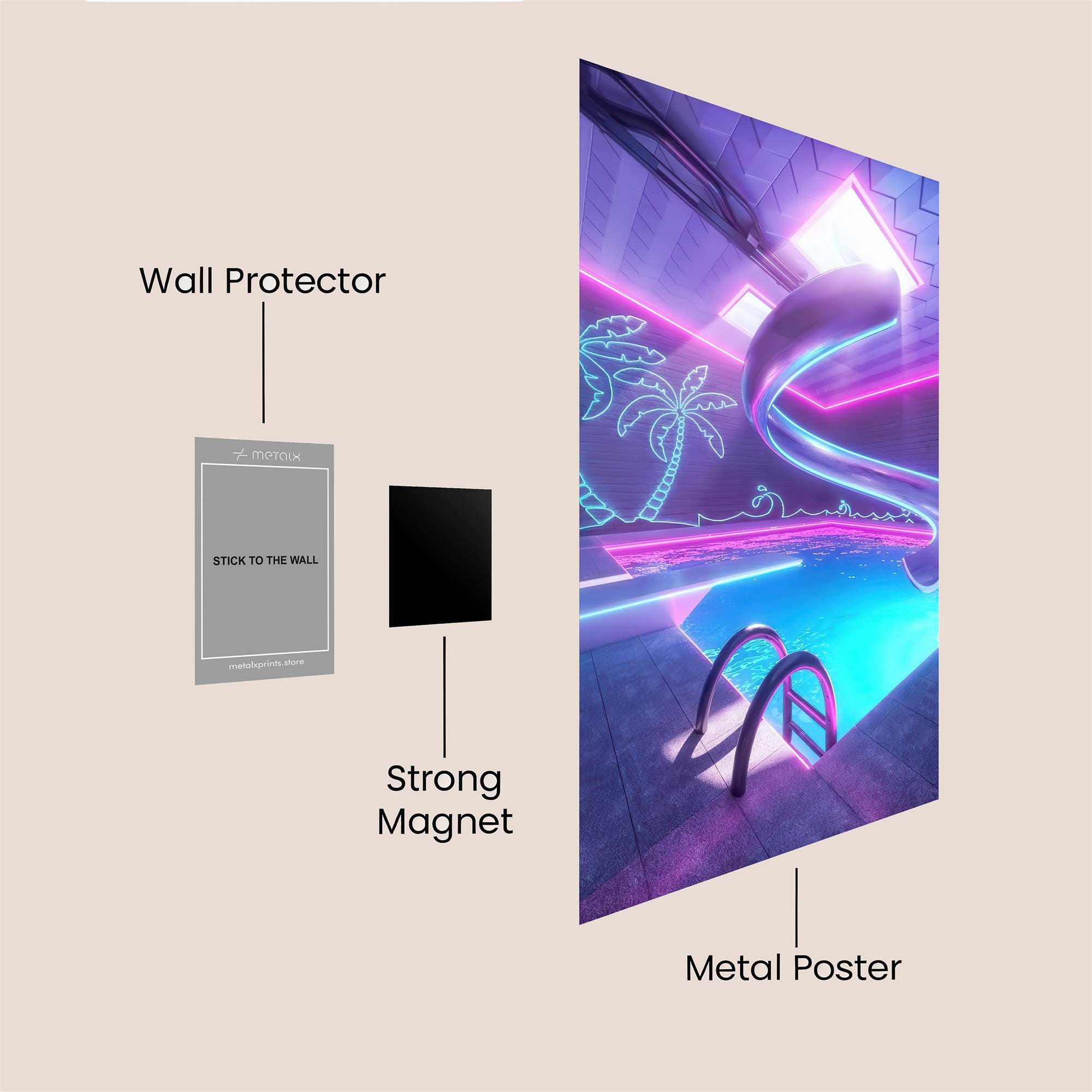 Neon Oasis Safe Wall Magnetic / M