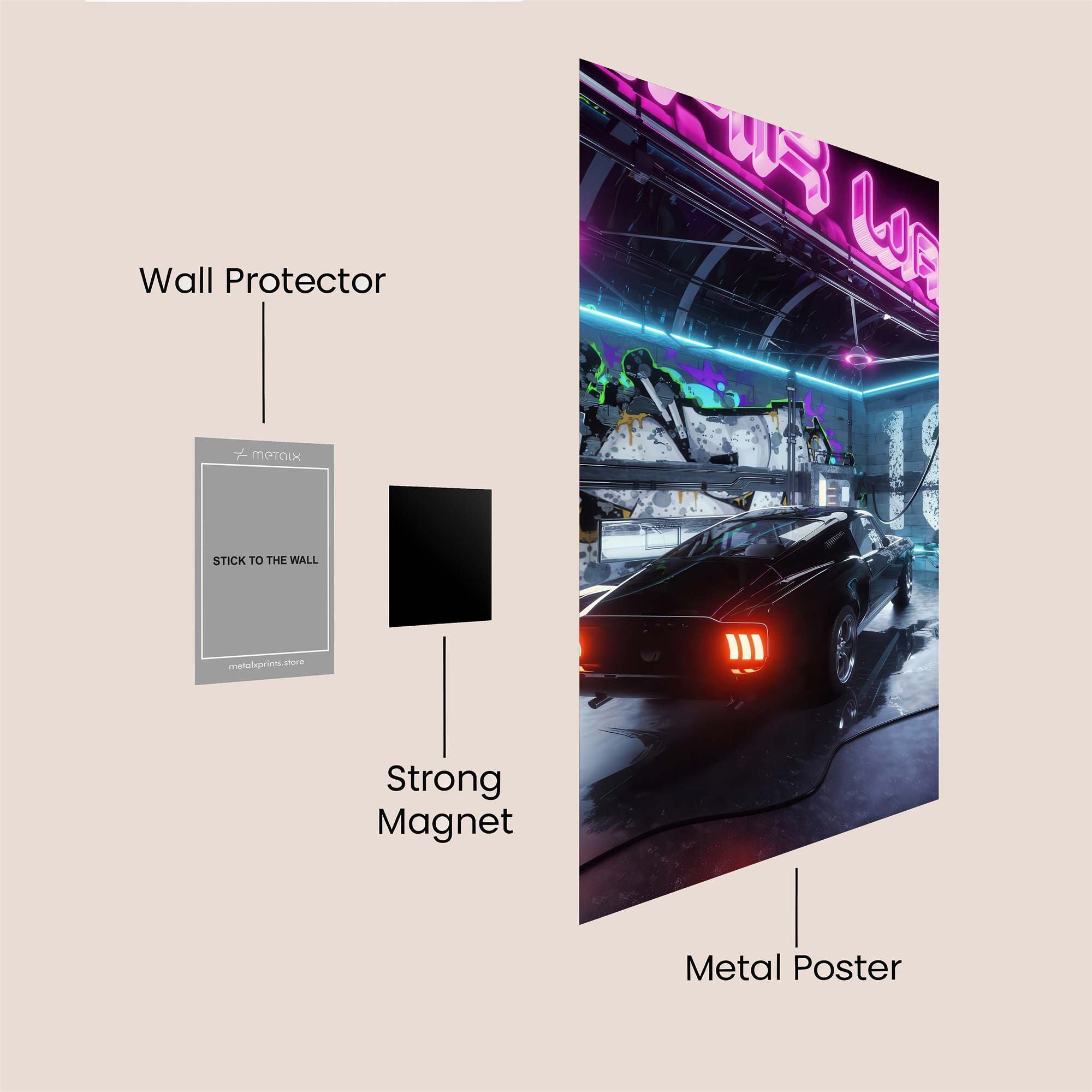 Ford Futuristic Safe Wall Magnetic / M