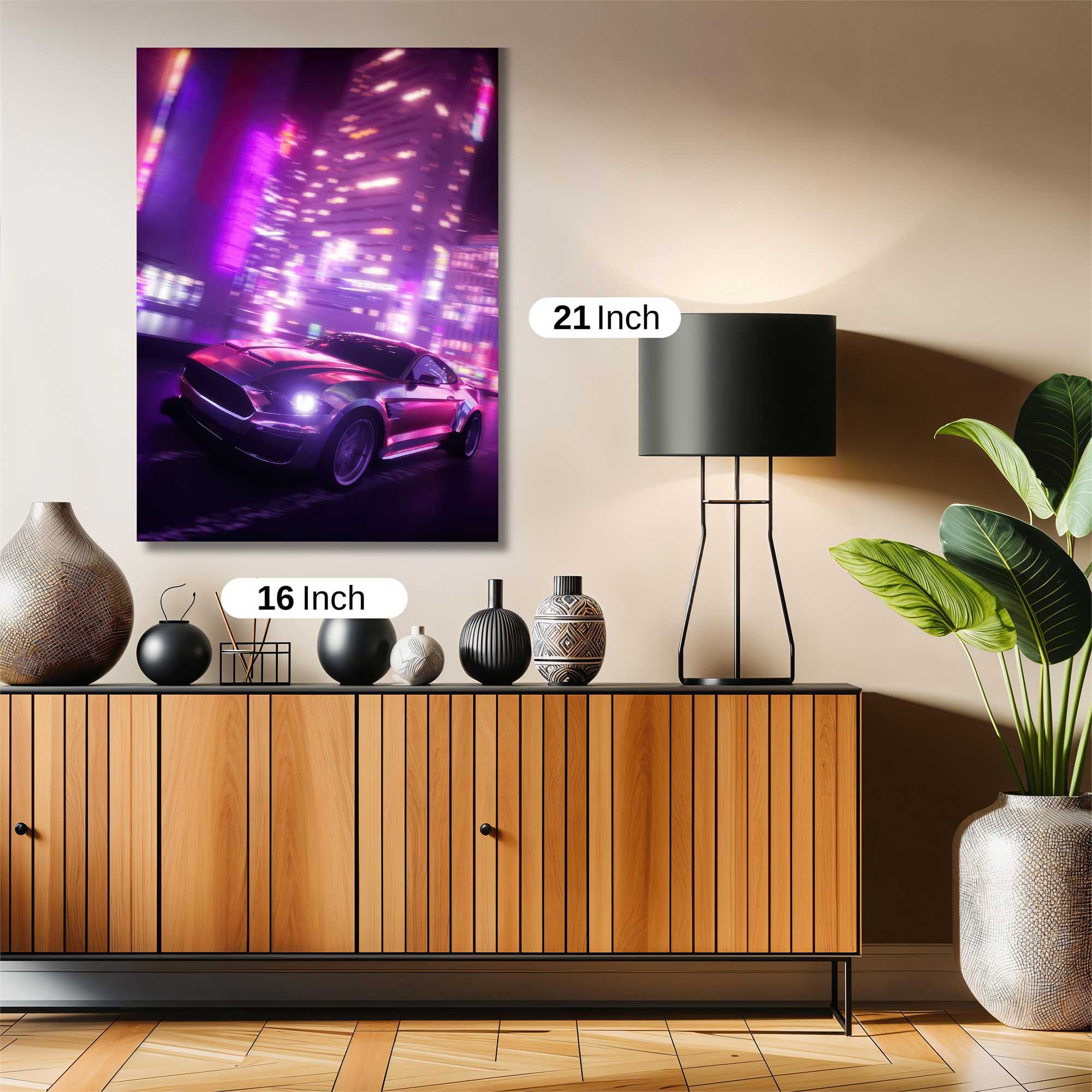 Mustang Neon Safe Wall Magnetic / M