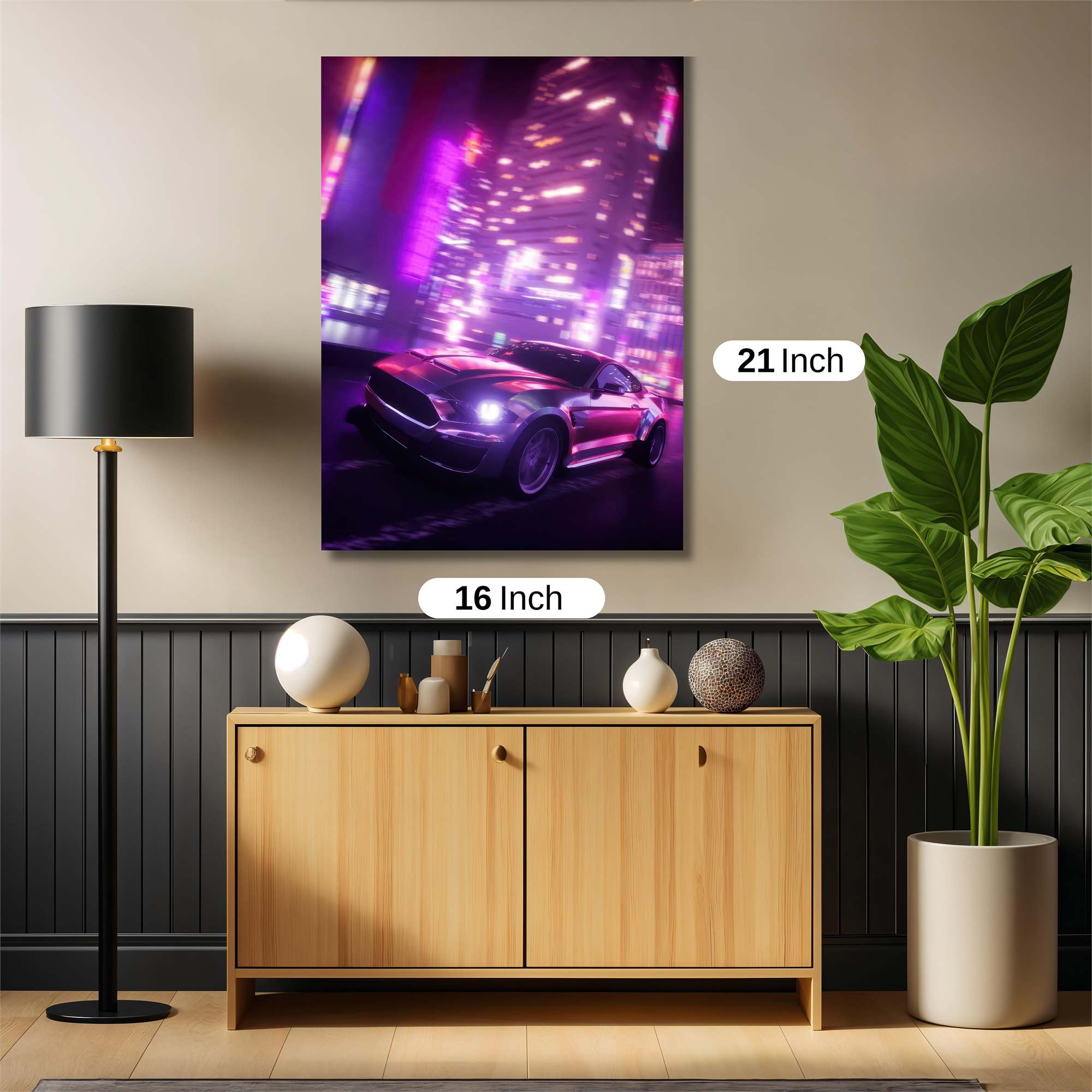 Mustang Neon Safe Wall Magnetic / M