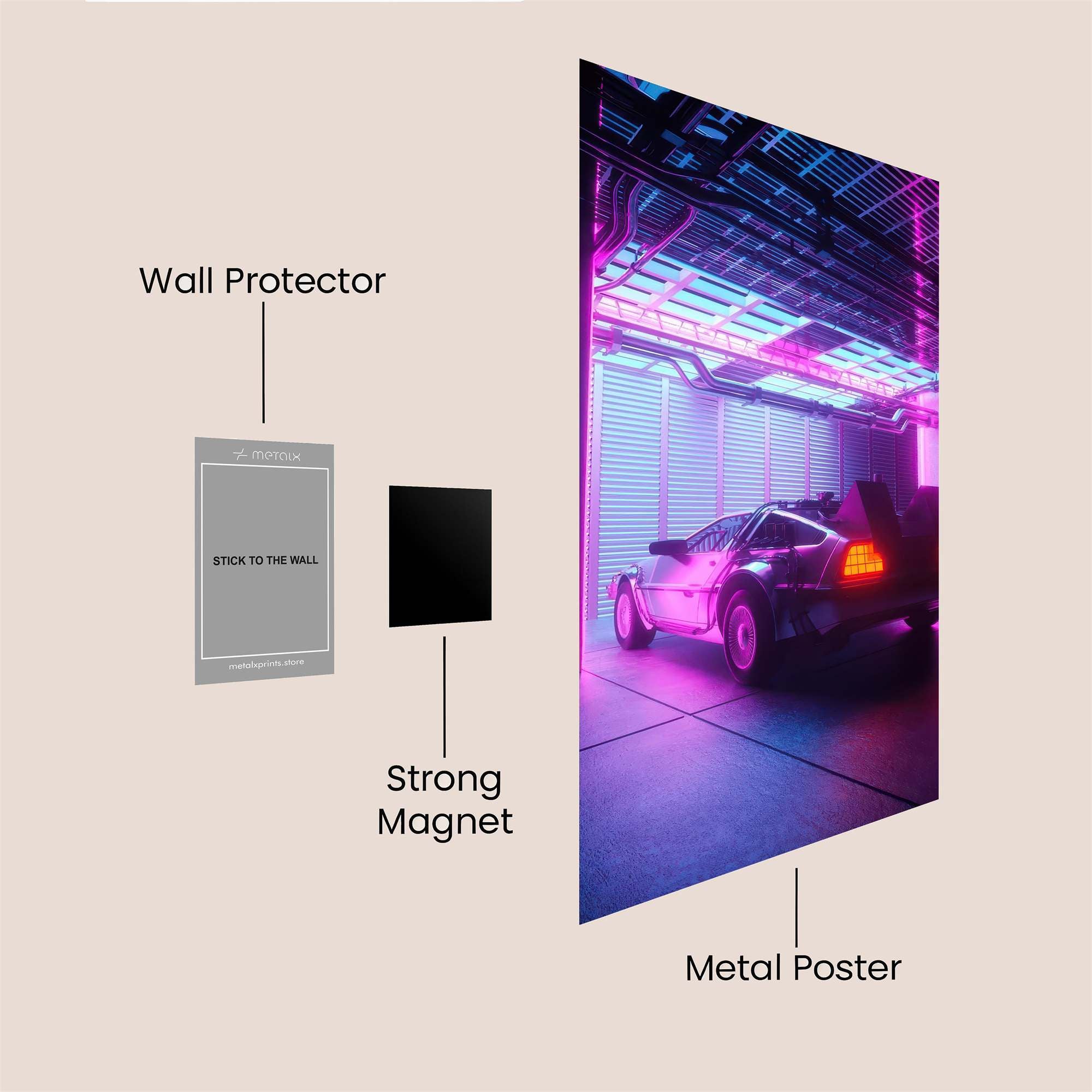 Delorean Dream Safe Wall Magnetic / M