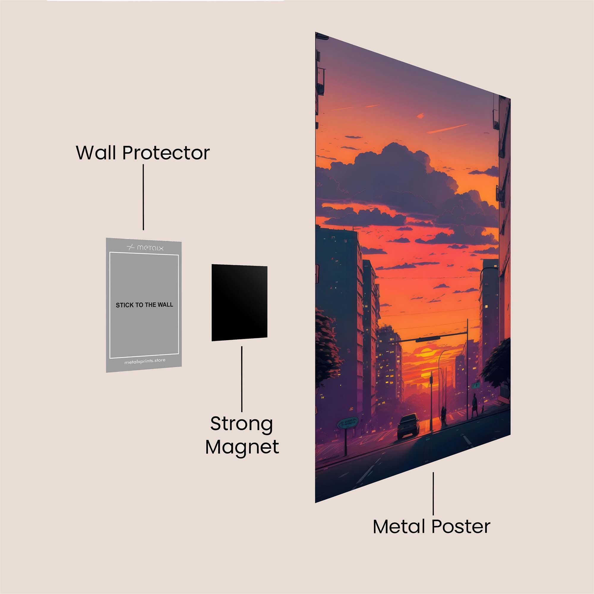 City Serenity Safe Wall Magnetic / M