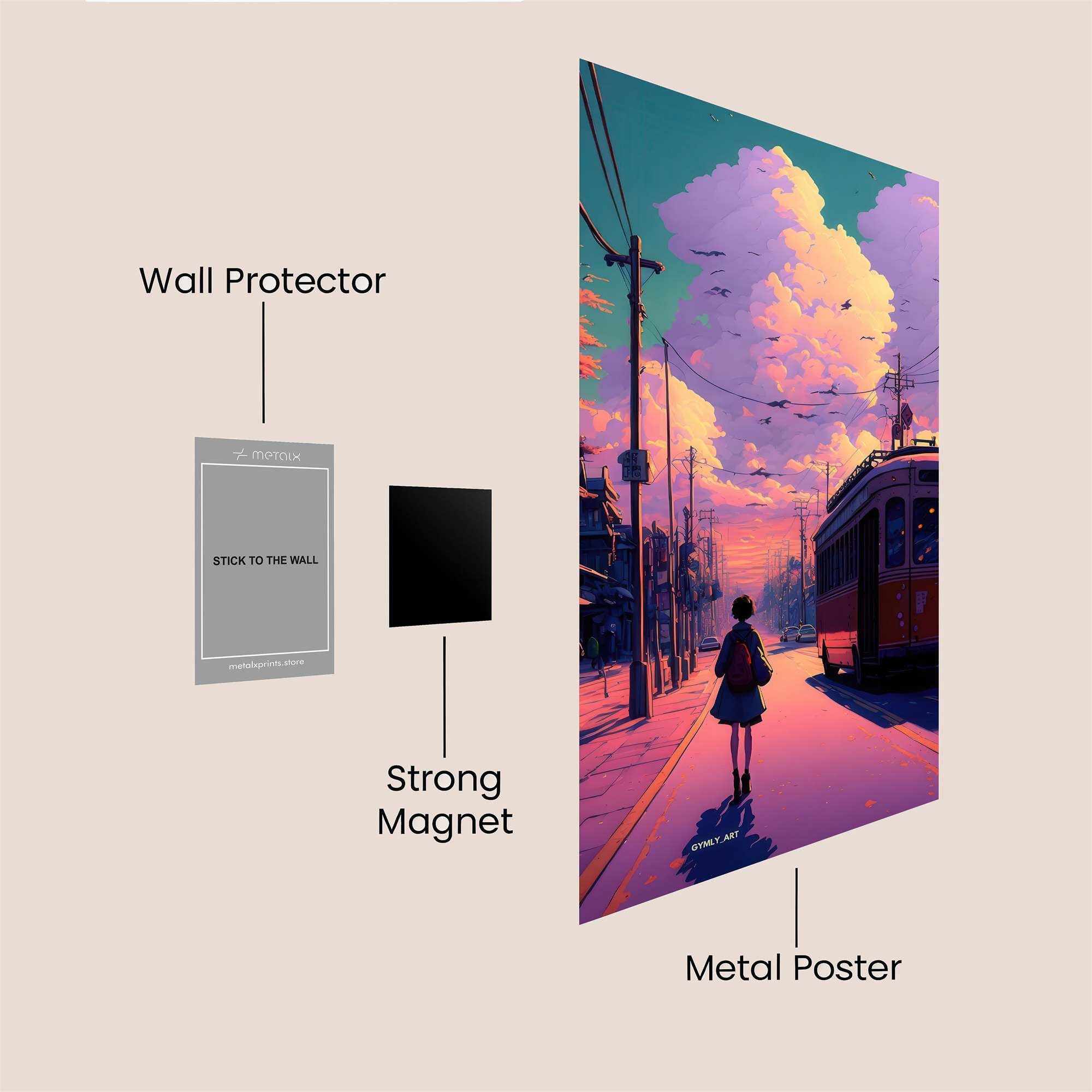 Sunset Serenity Safe Wall Magnetic / M