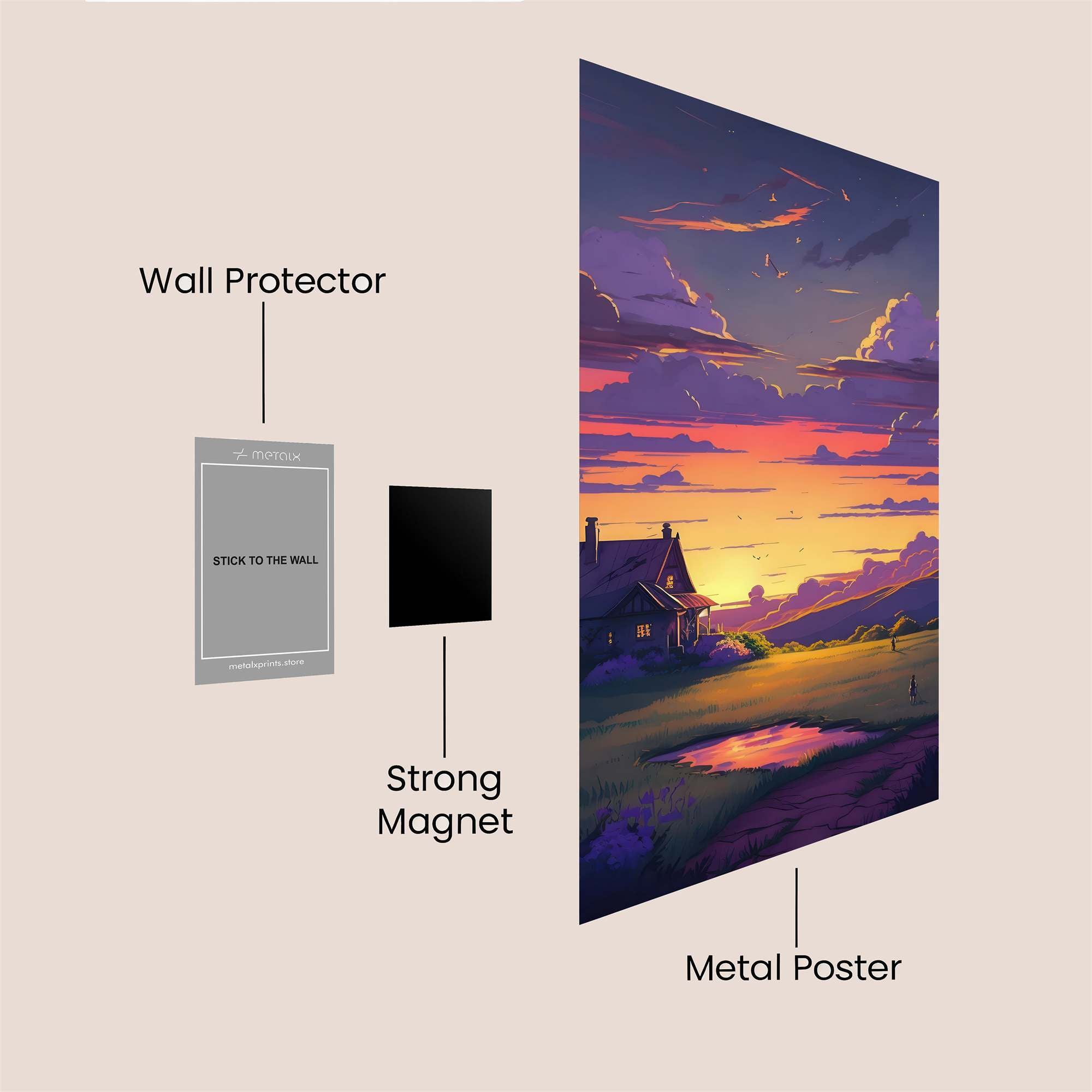 Cottage Serenity Safe Wall Magnetic / M