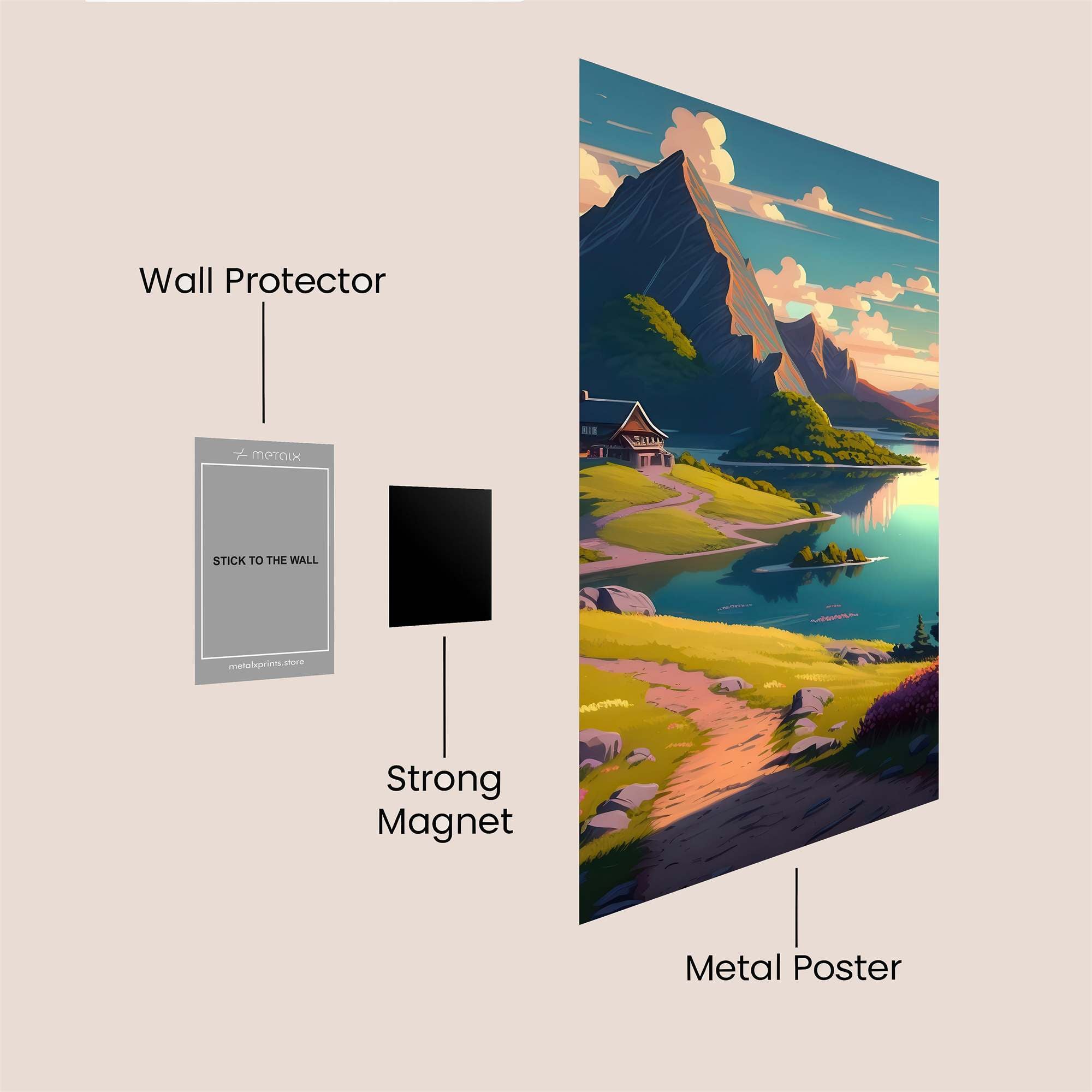 Mountain Serenity Safe Wall Magnetic / M