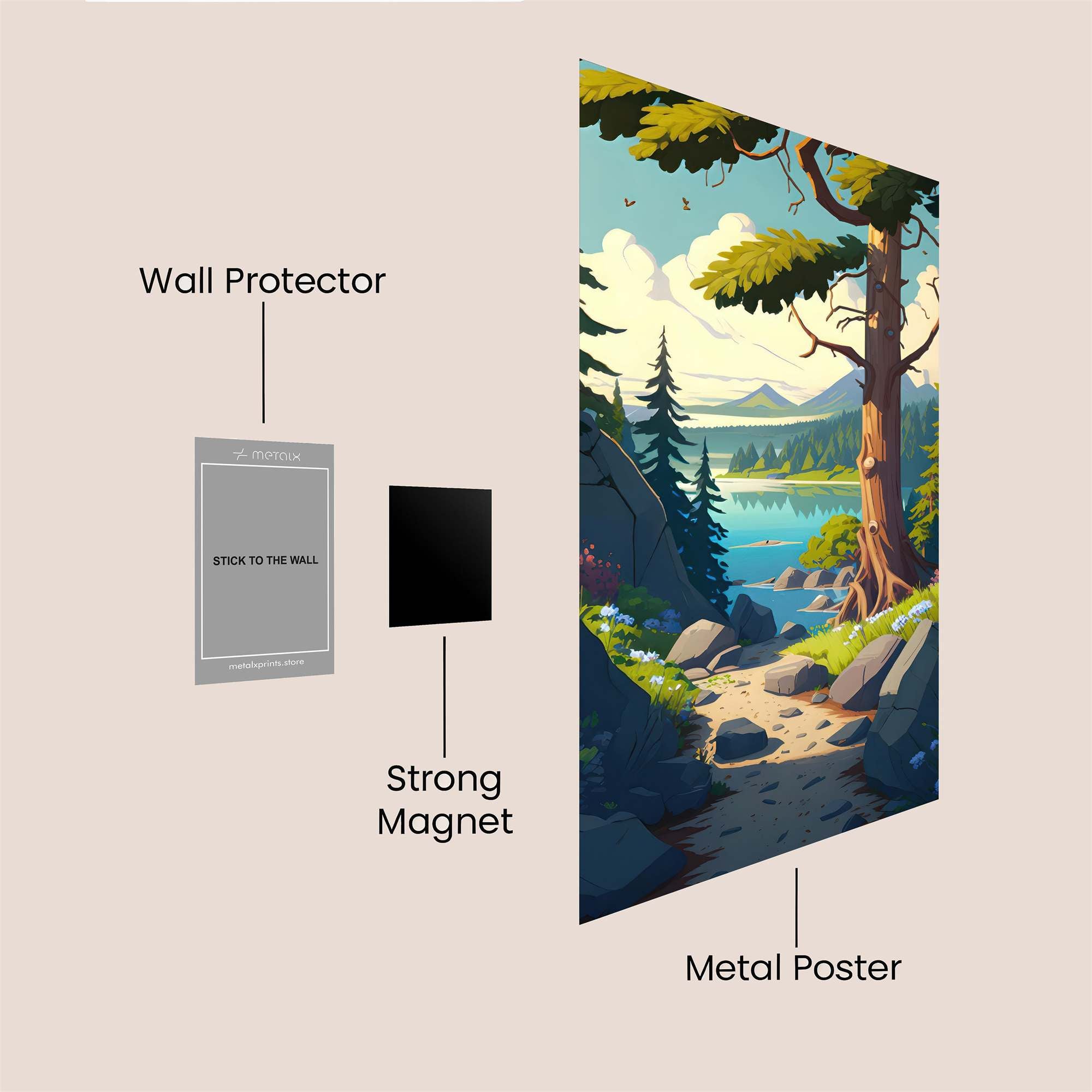 Forest Serenity Safe Wall Magnetic / M