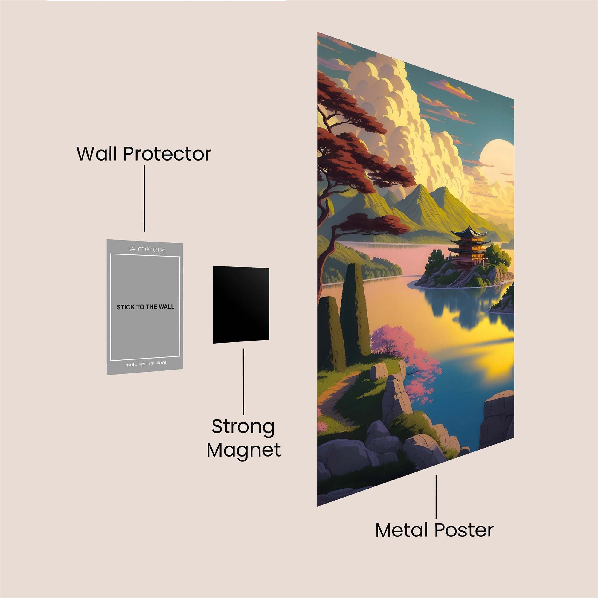 Pagoda Serenity Safe Wall Magnetic / M