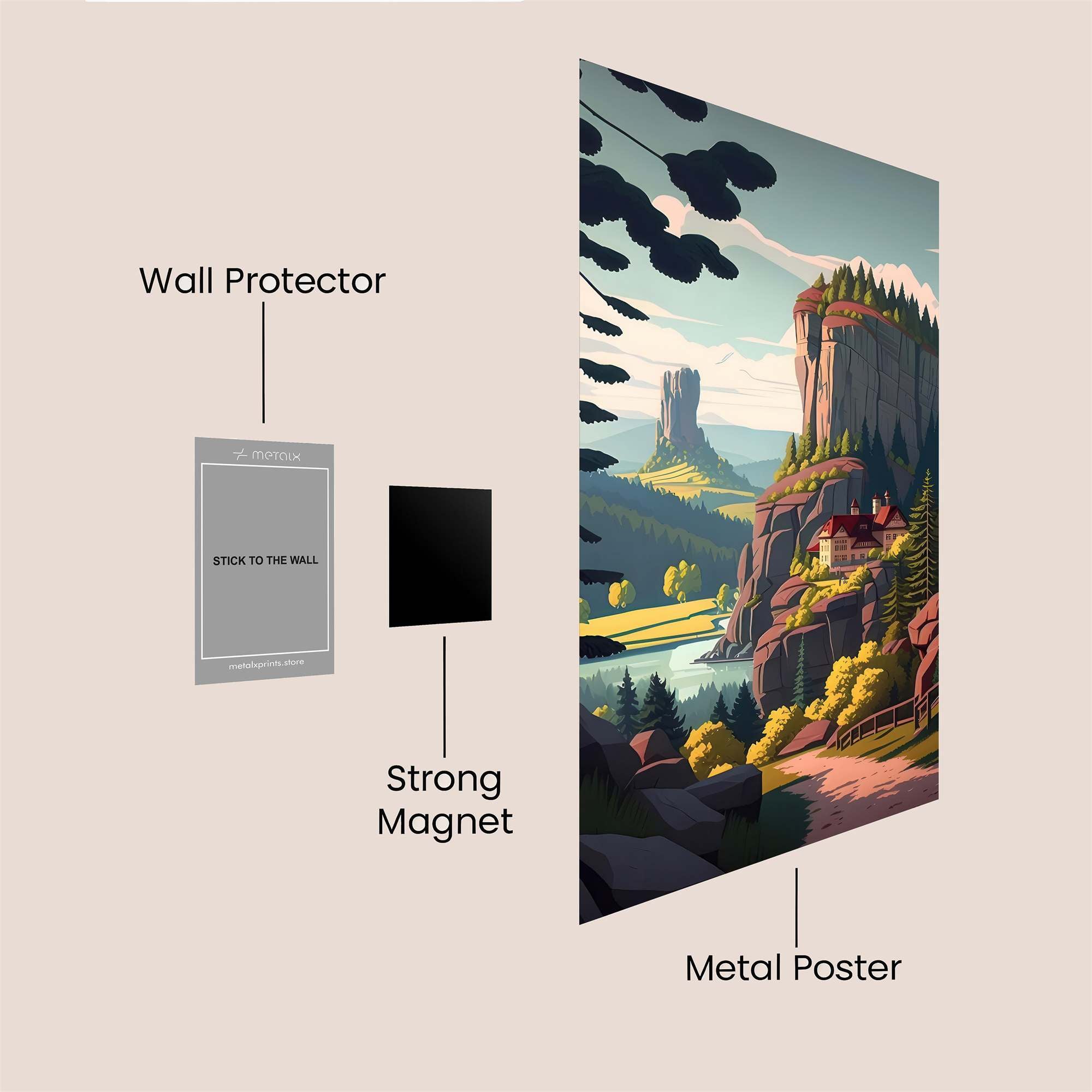 Cliffside Serenity Safe Wall Magnetic / M