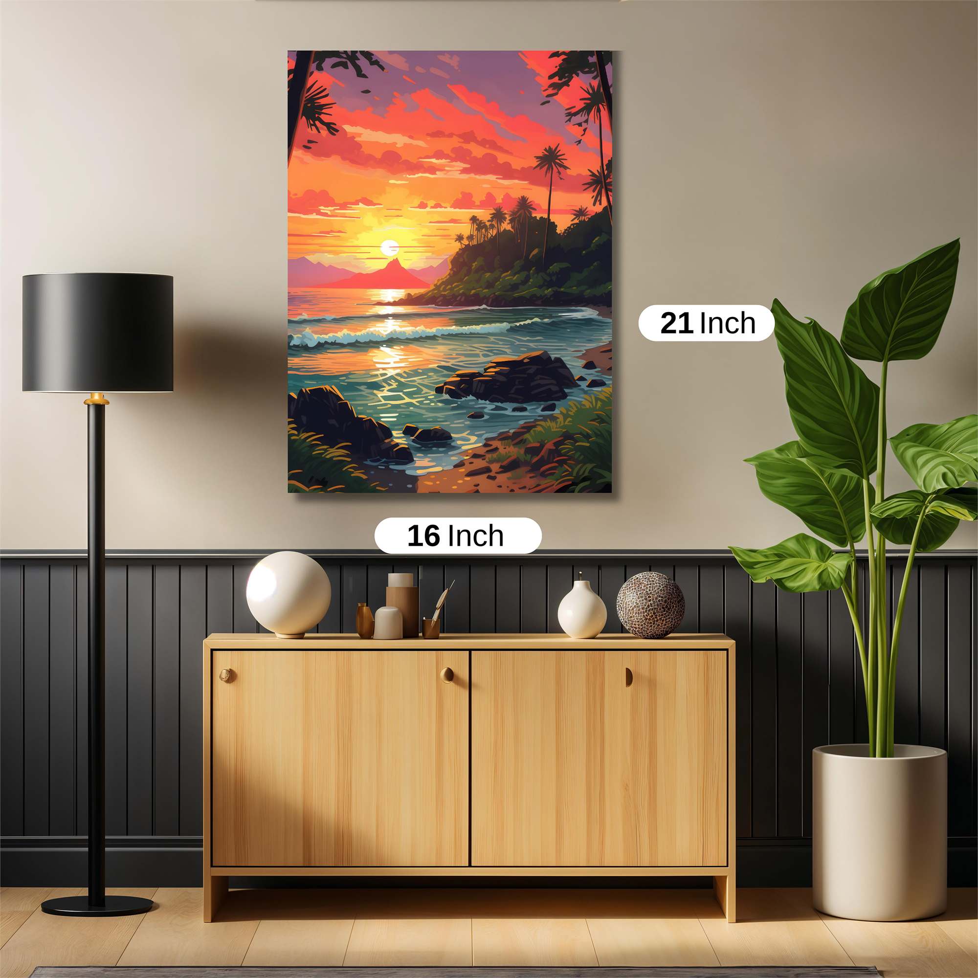 Sunset Serenity Safe Wall Magnetic / M