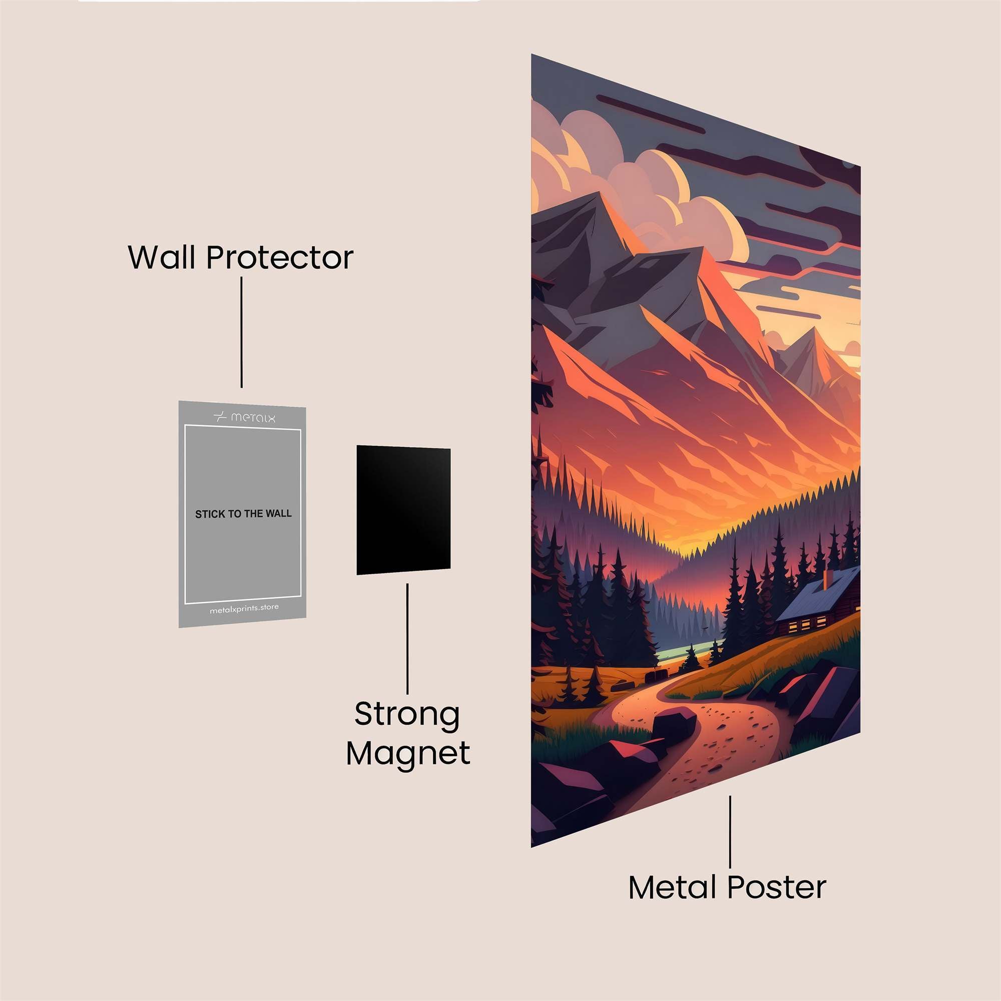 Mountain Serenity Safe Wall Magnetic / M