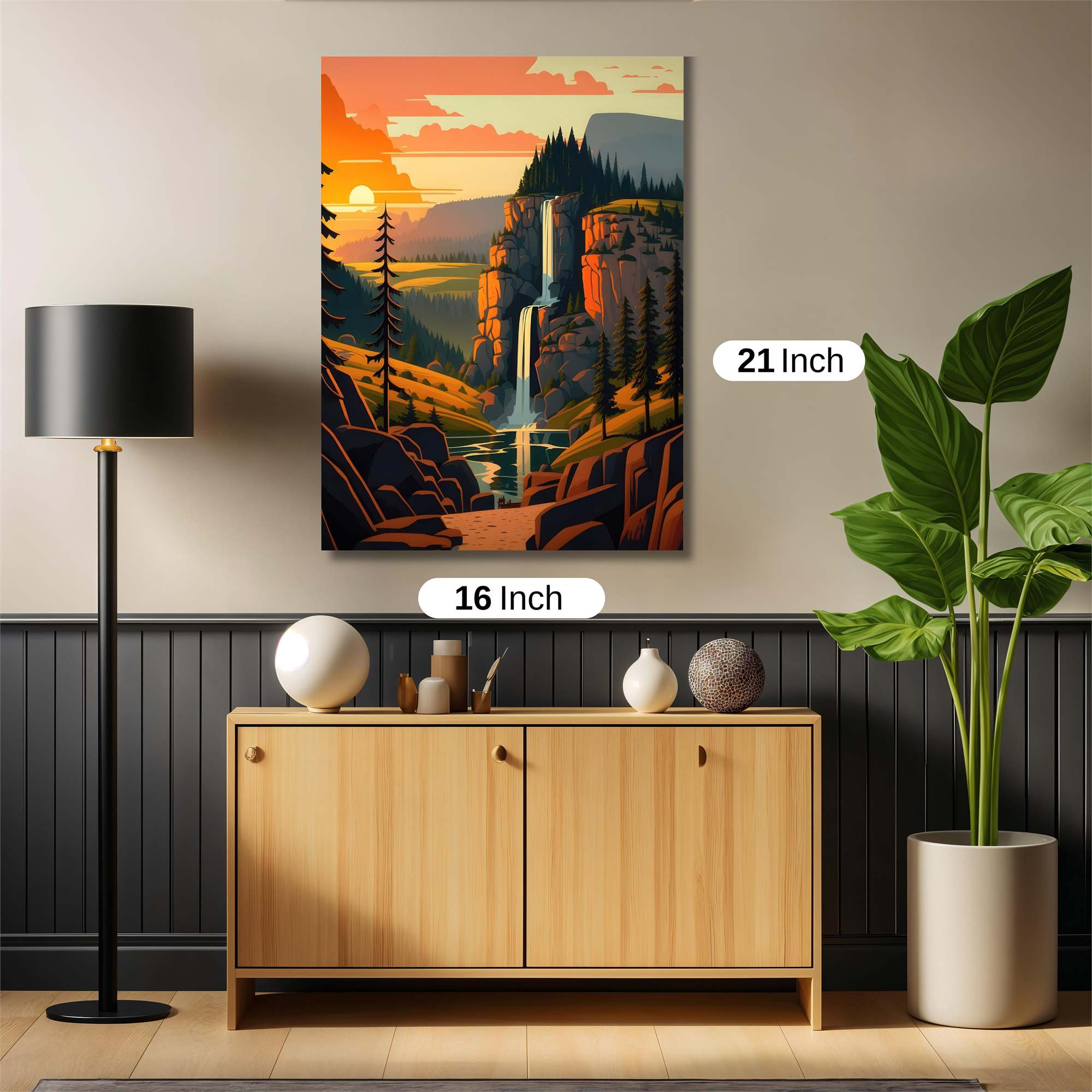 Sunset Serenity Safe Wall Magnetic / M