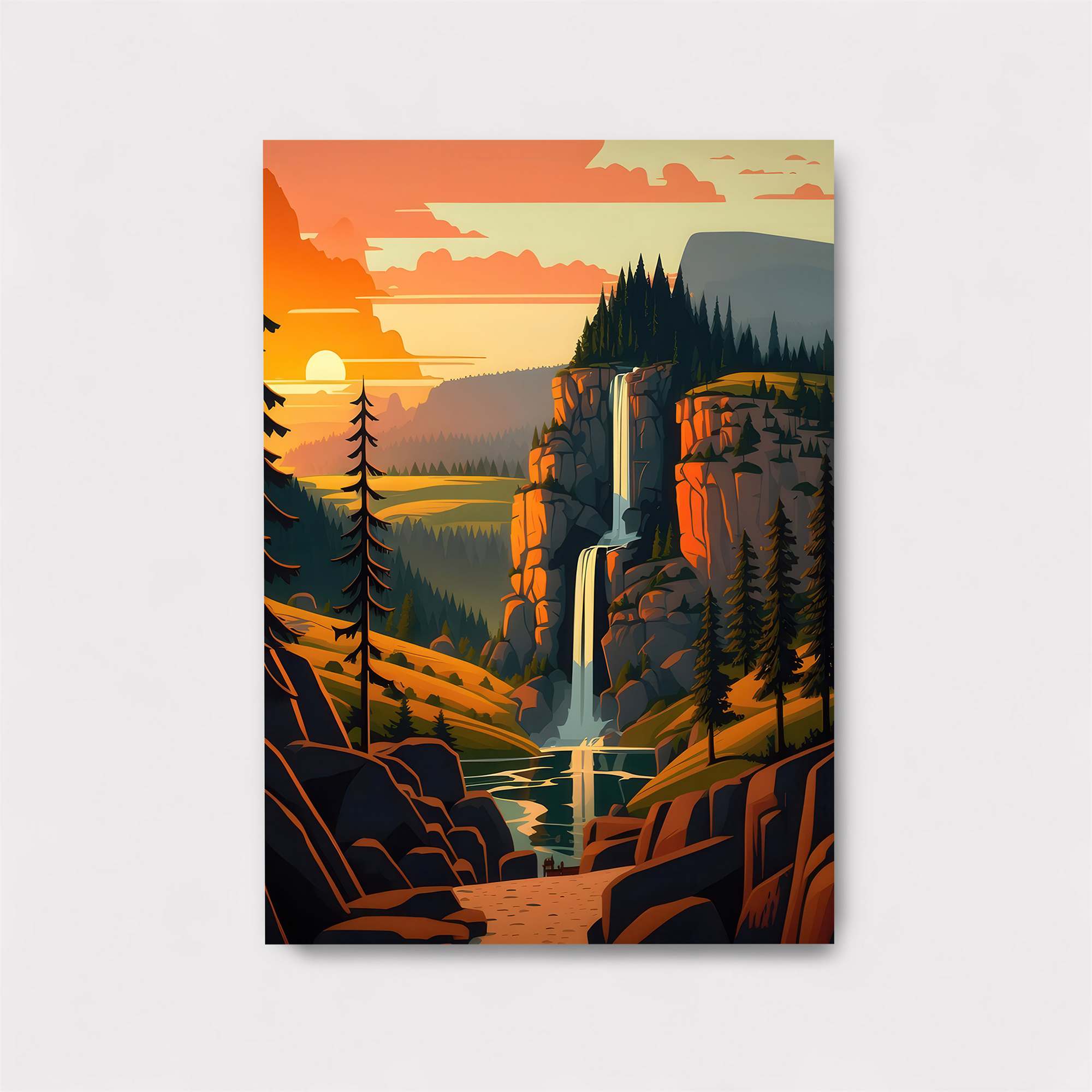 Sunset Serenity Safe Wall Magnetic / M