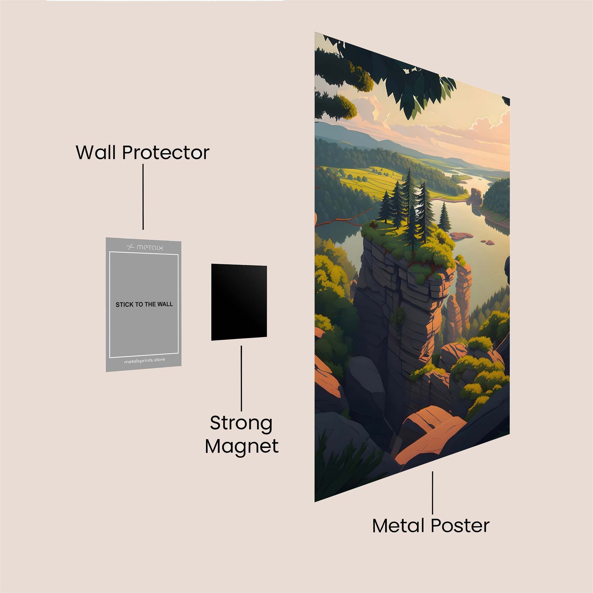 Nature's Serenity Safe Wall Magnetic / M
