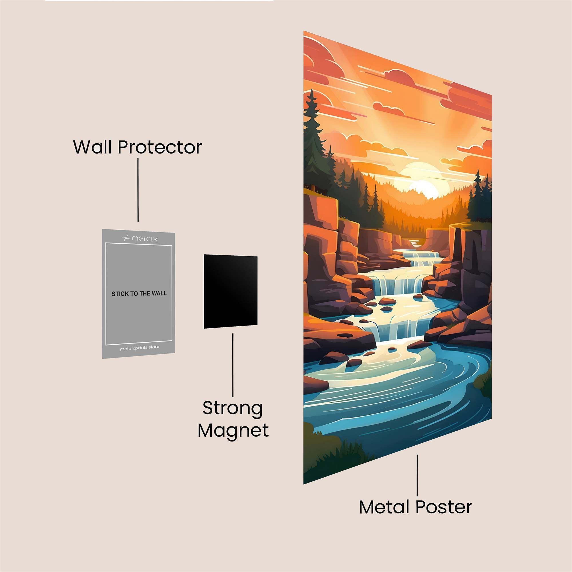 Sunset Serenity Safe Wall Magnetic / M
