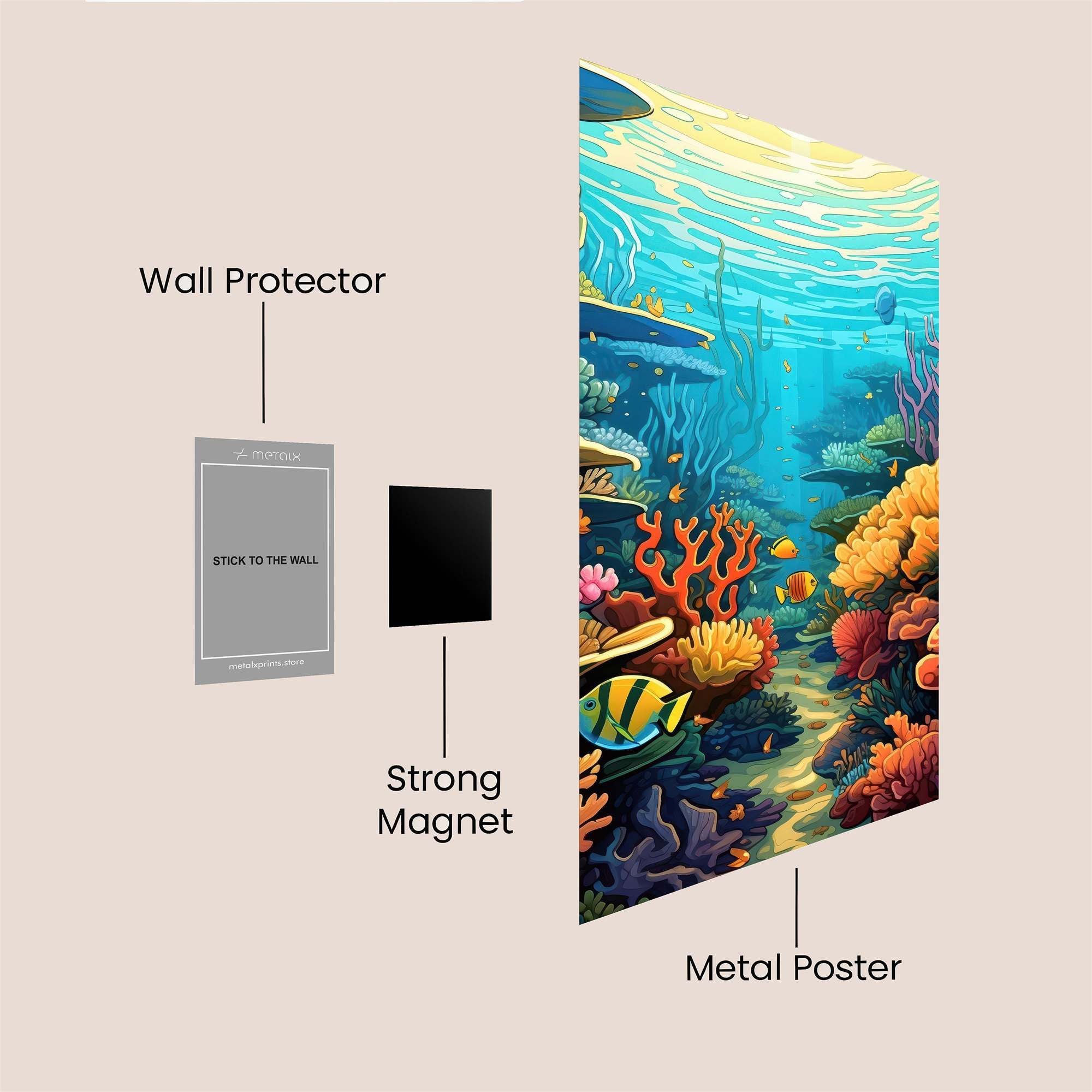 Coral Serenity Safe Wall Magnetic / M
