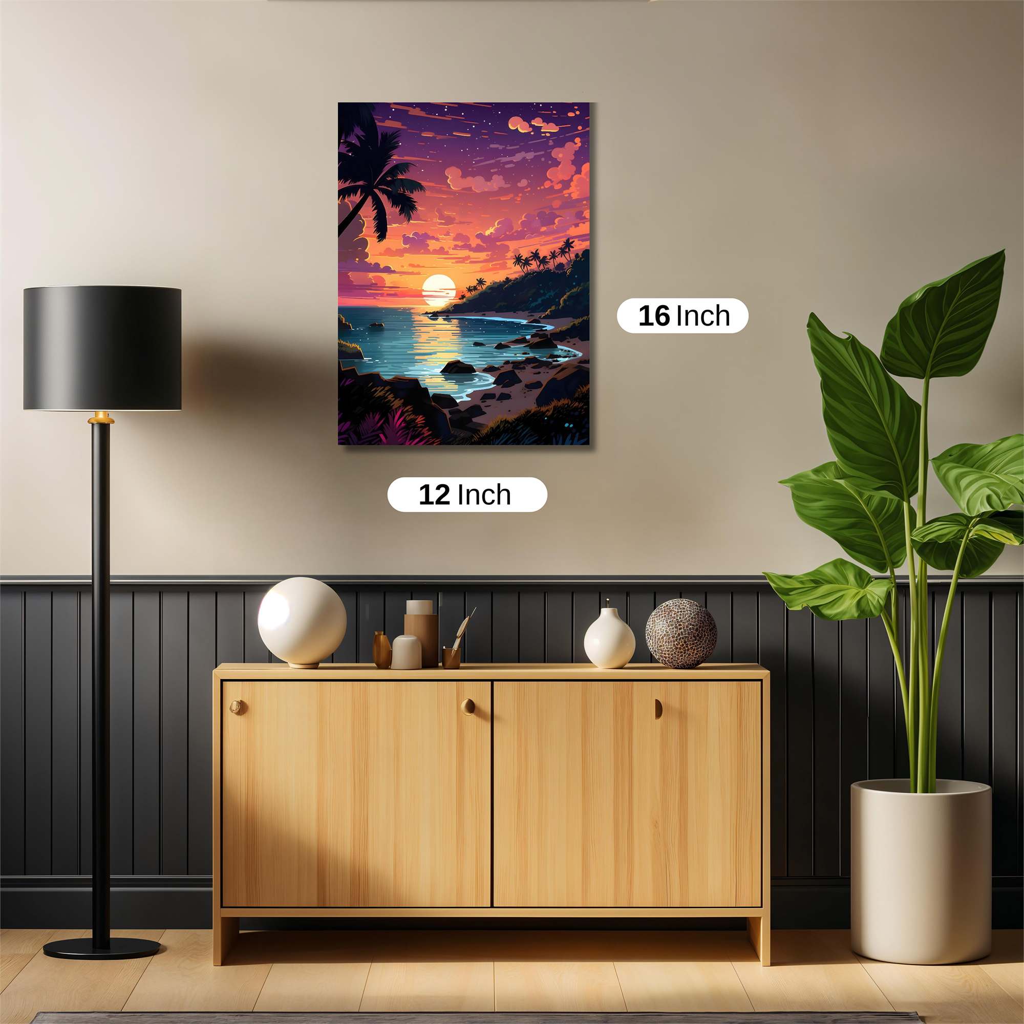 Sunset Serenity Safe Wall Magnetic / M