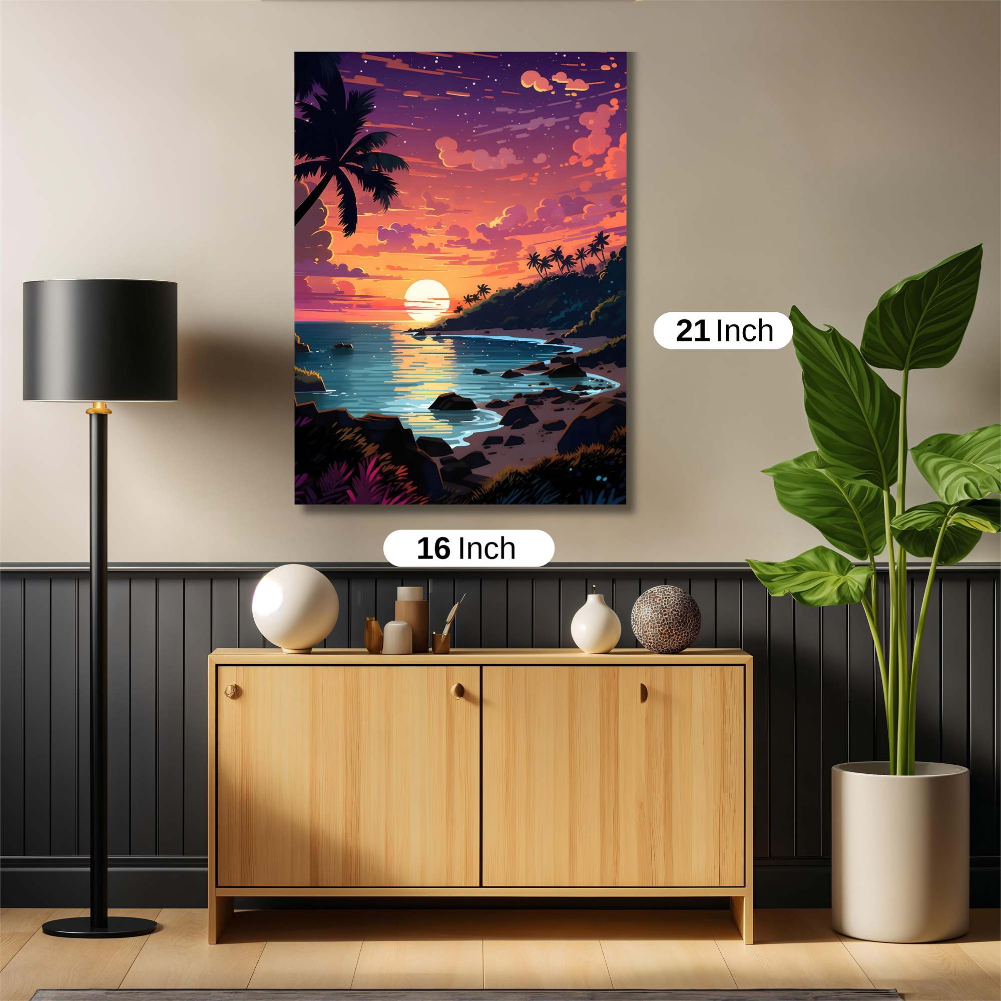 Sunset Serenity Safe Wall Magnetic / M