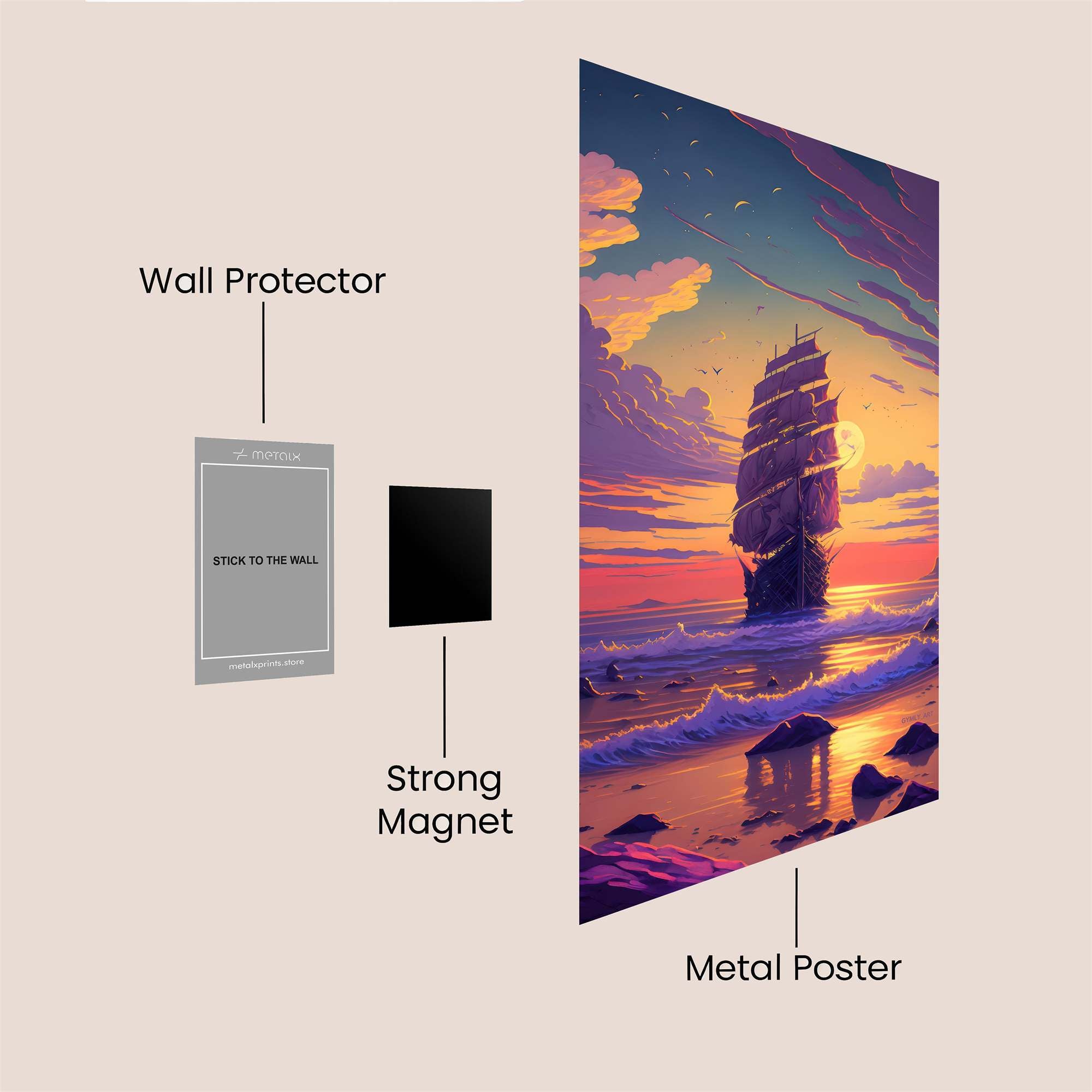 Sunset Odyssey Safe Wall Magnetic / M