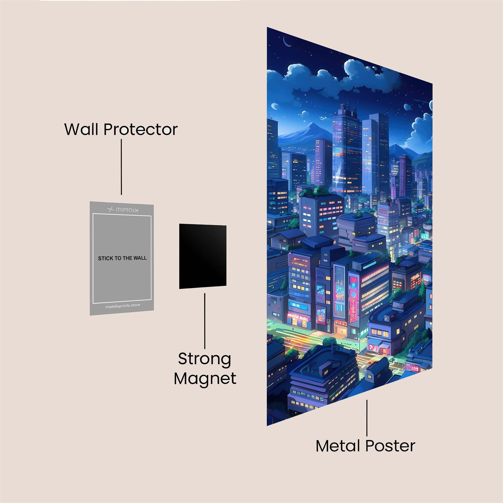 Cyber Serenity Safe Wall Magnetic / M