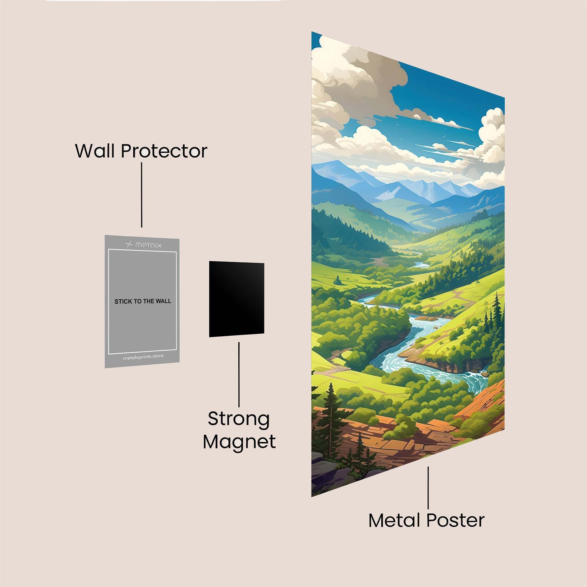 Mountain Serenity Safe Wall Magnetic / M