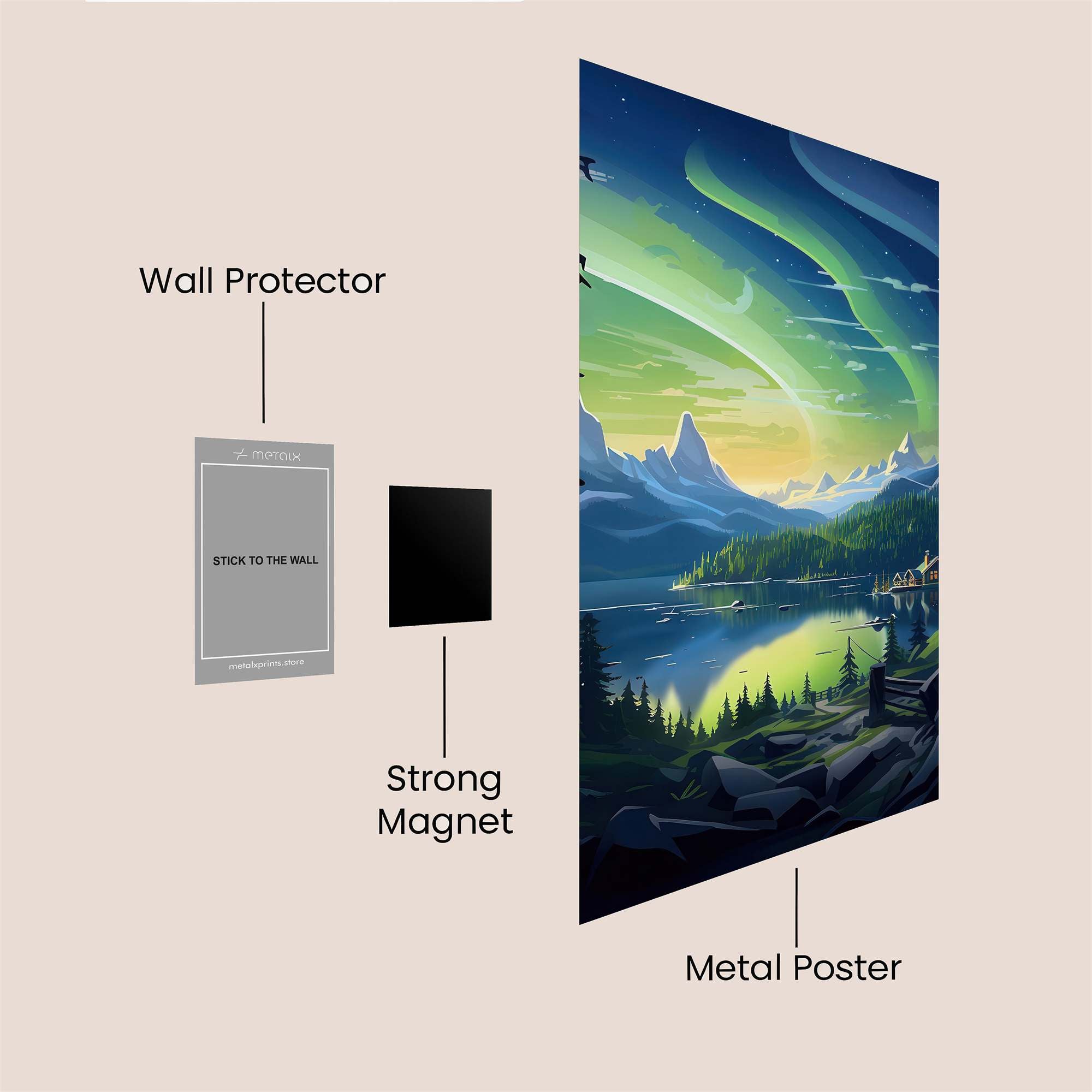 Aurora Tranquility Safe Wall Magnetic / M