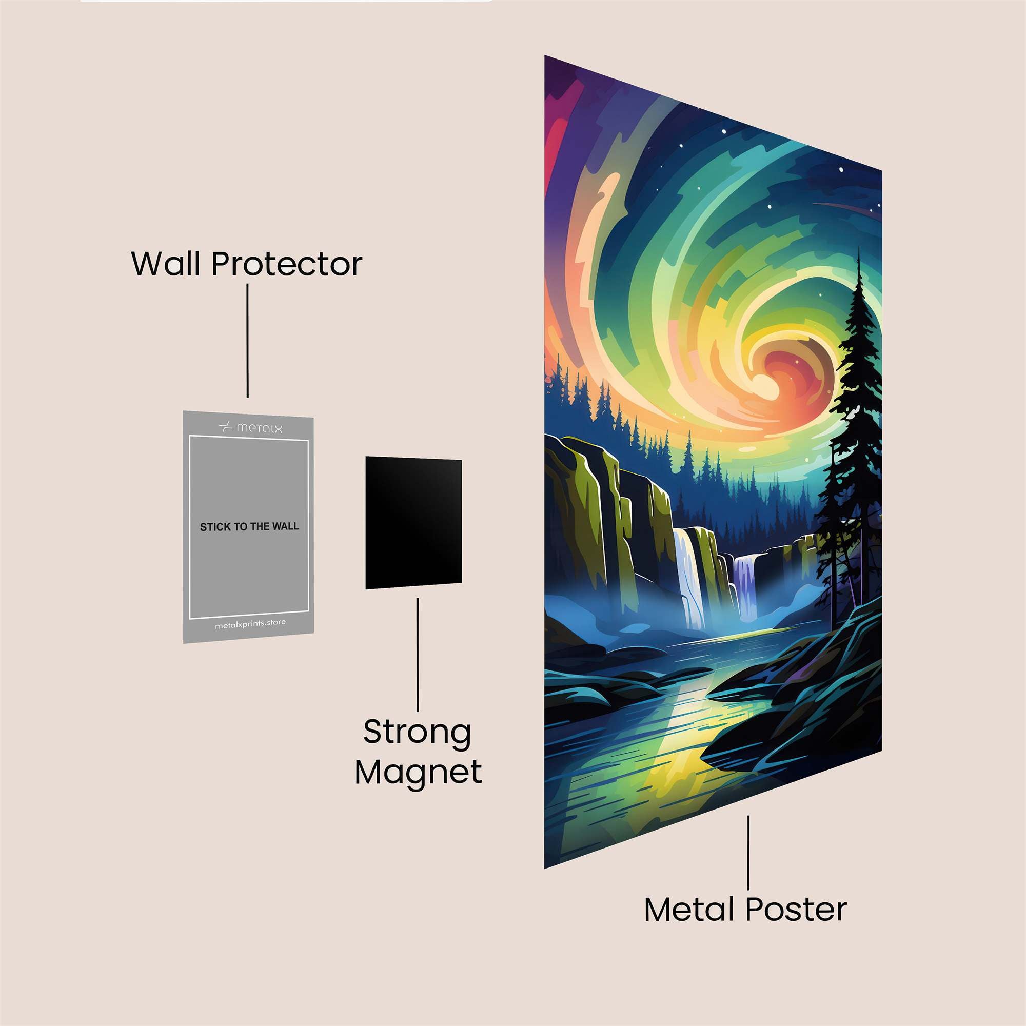 Aurora Whimsy Safe Wall Magnetic / M