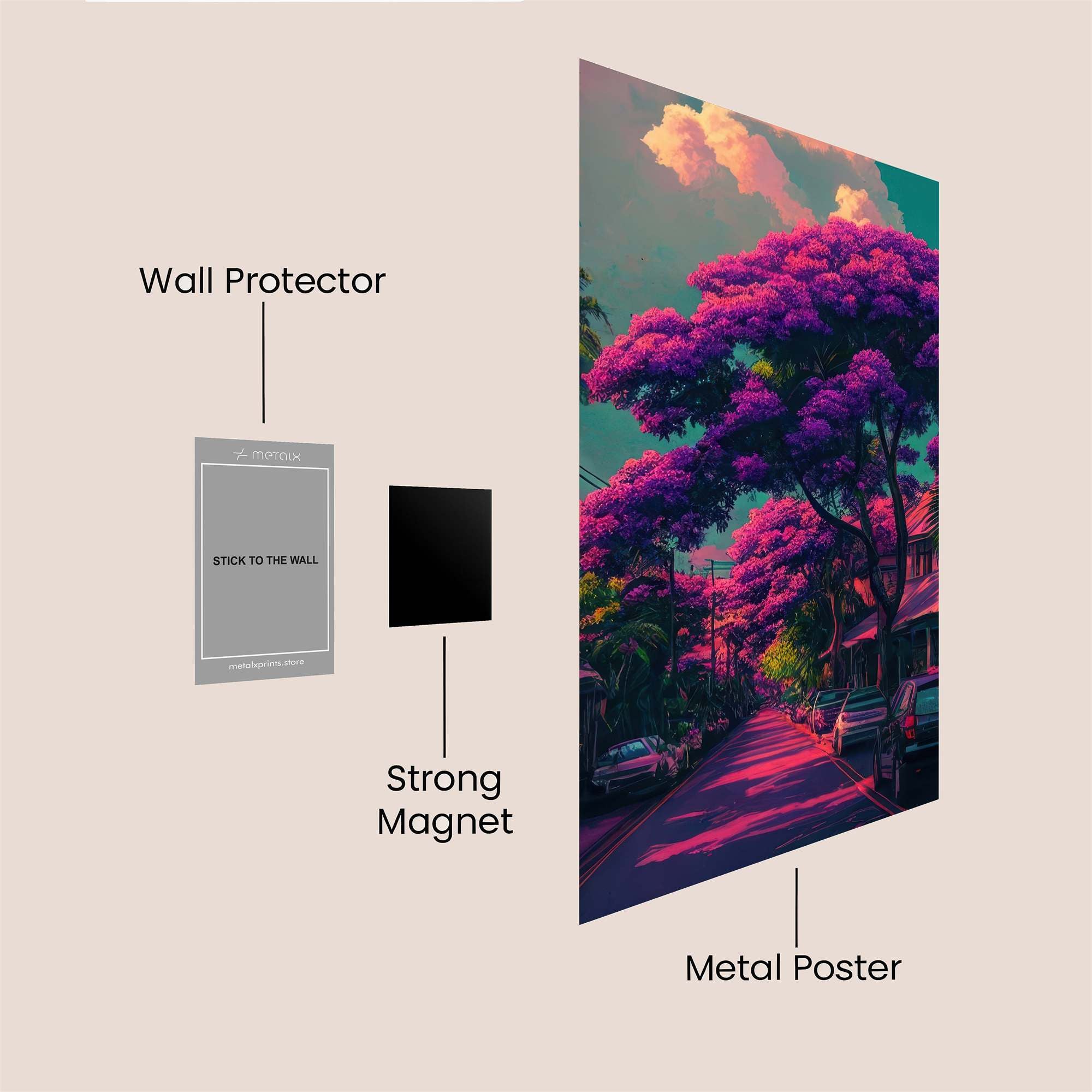 Jacaranda Dream Safe Wall Magnetic / M