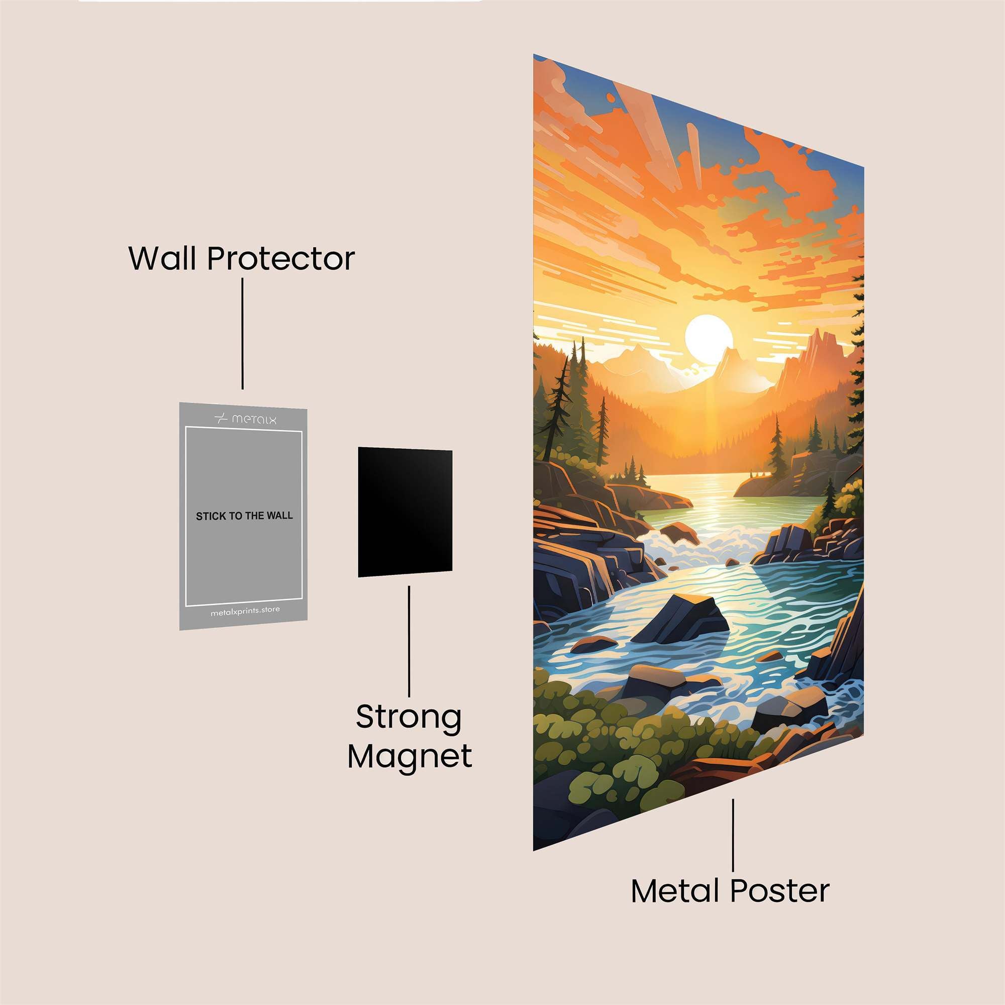 Sunrise Serenity Safe Wall Magnetic / M