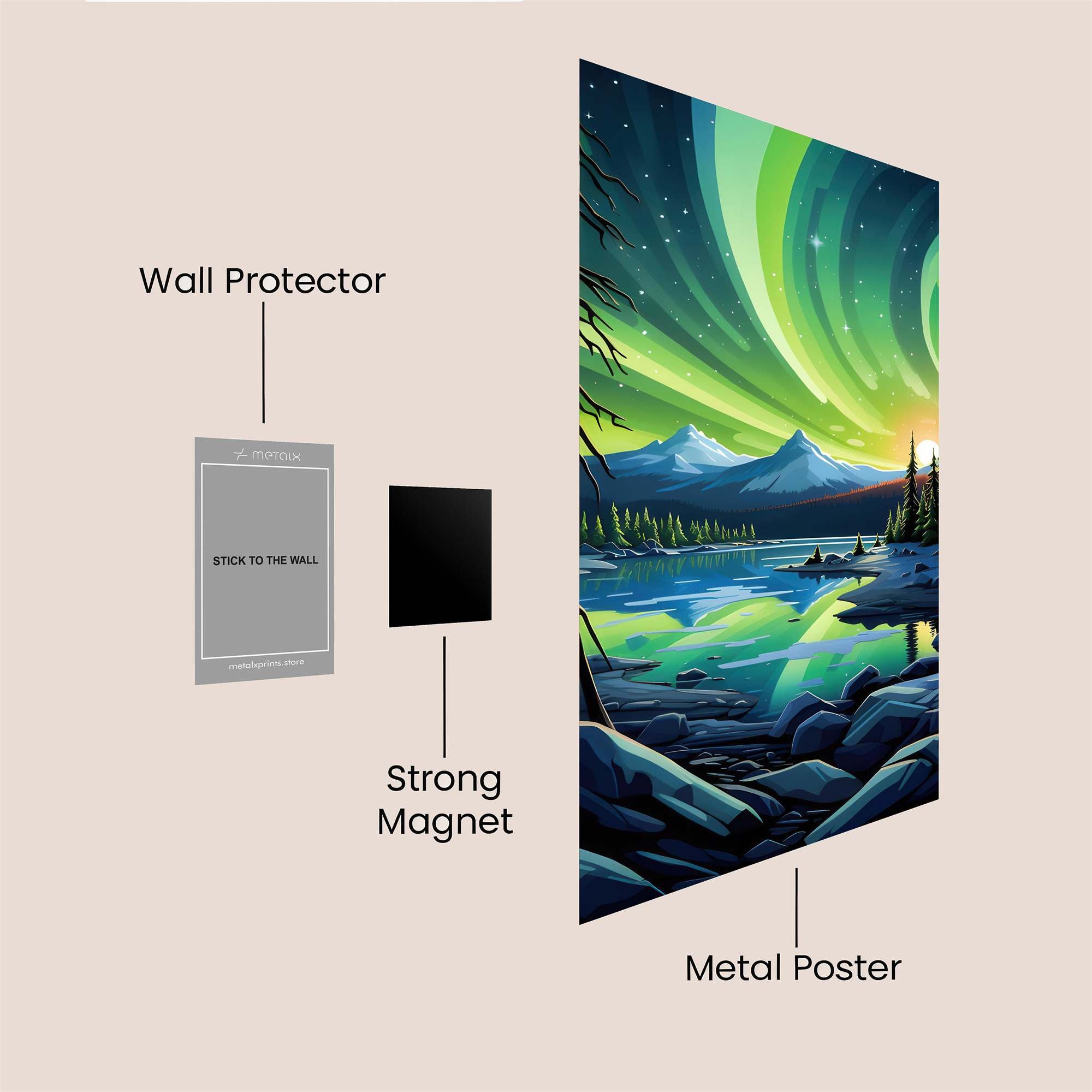 Aurora Tranquil Safe Wall Magnetic / M